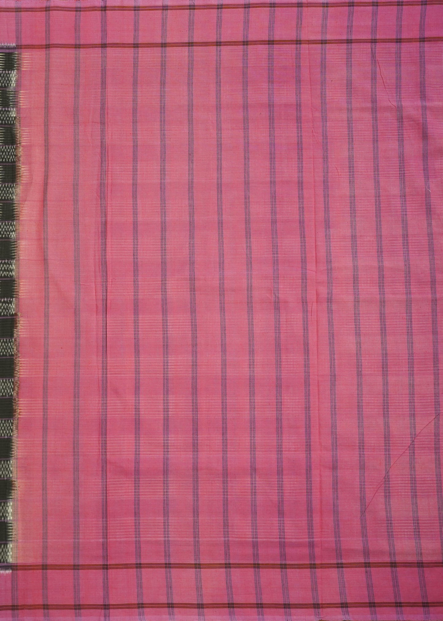 Black Pochampally Double Ikkat Pure Cotton Handloom Saree