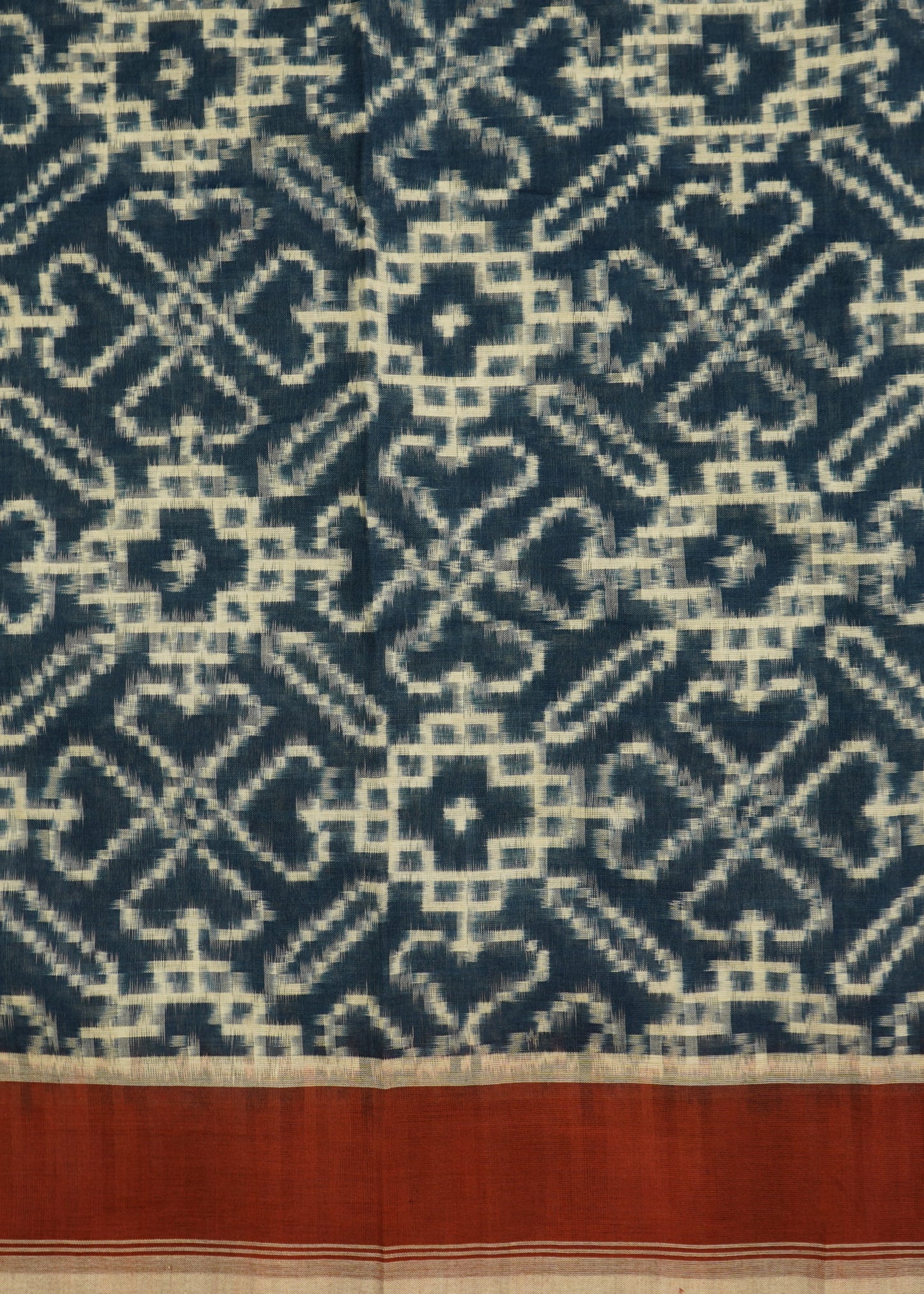 Blue Ikkat Pochampally Pure Cotton Handloom Saree