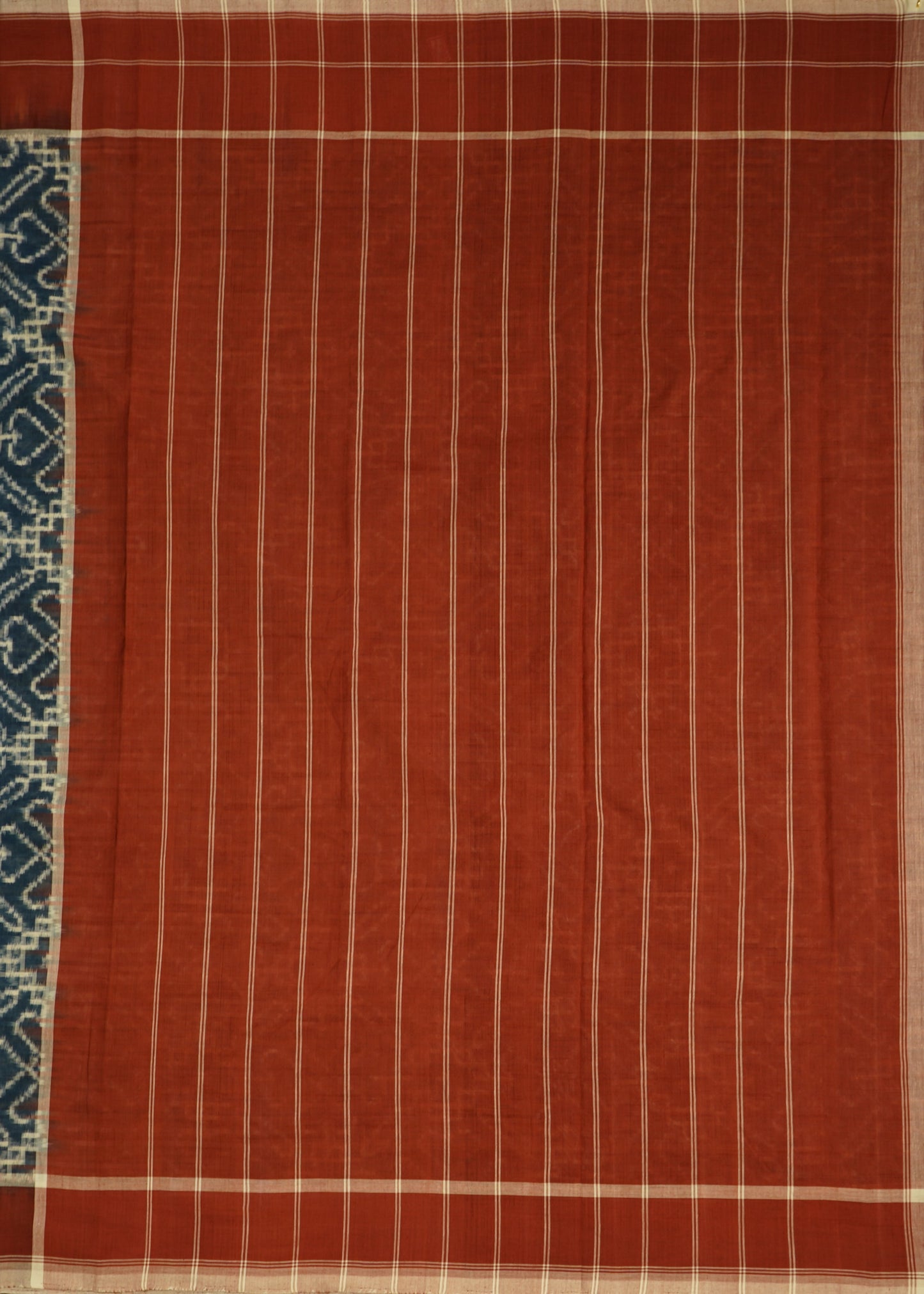 Blue Ikkat Pochampally Pure Cotton Handloom Saree