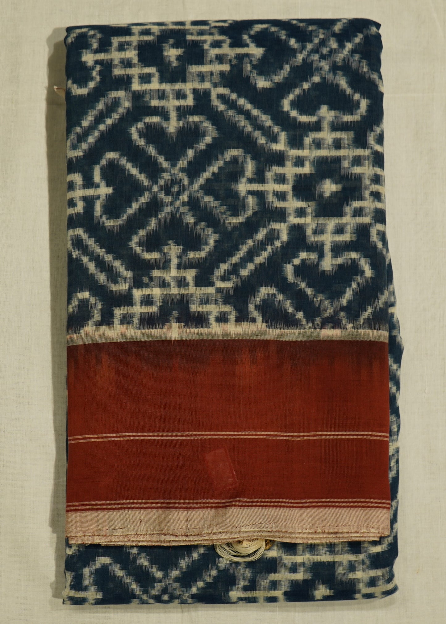 Blue Ikkat Pochampally Pure Cotton Handloom Saree
