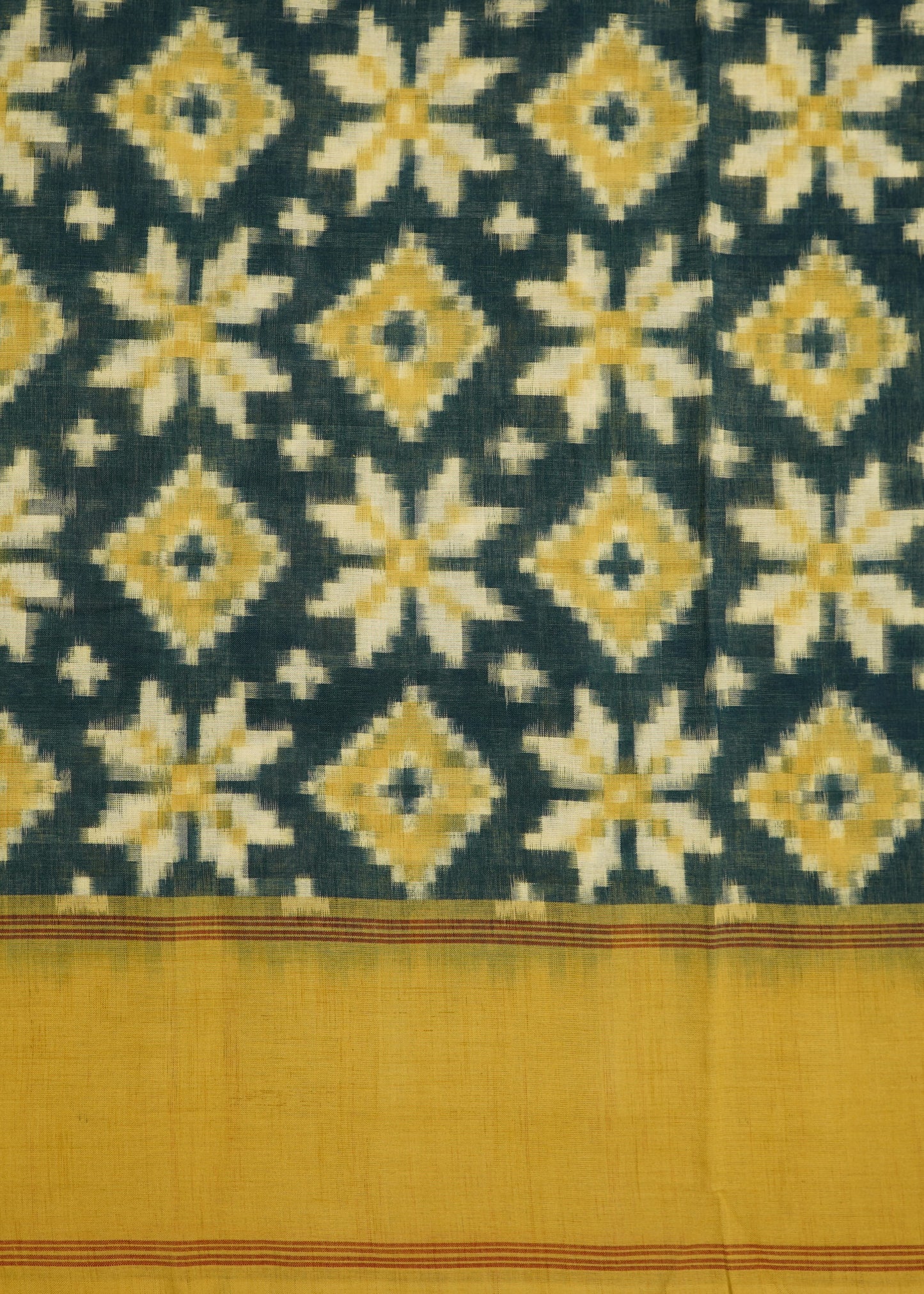 Blue Ikkat Pochampally Teliya Design Pure Cotton Handloom Saree