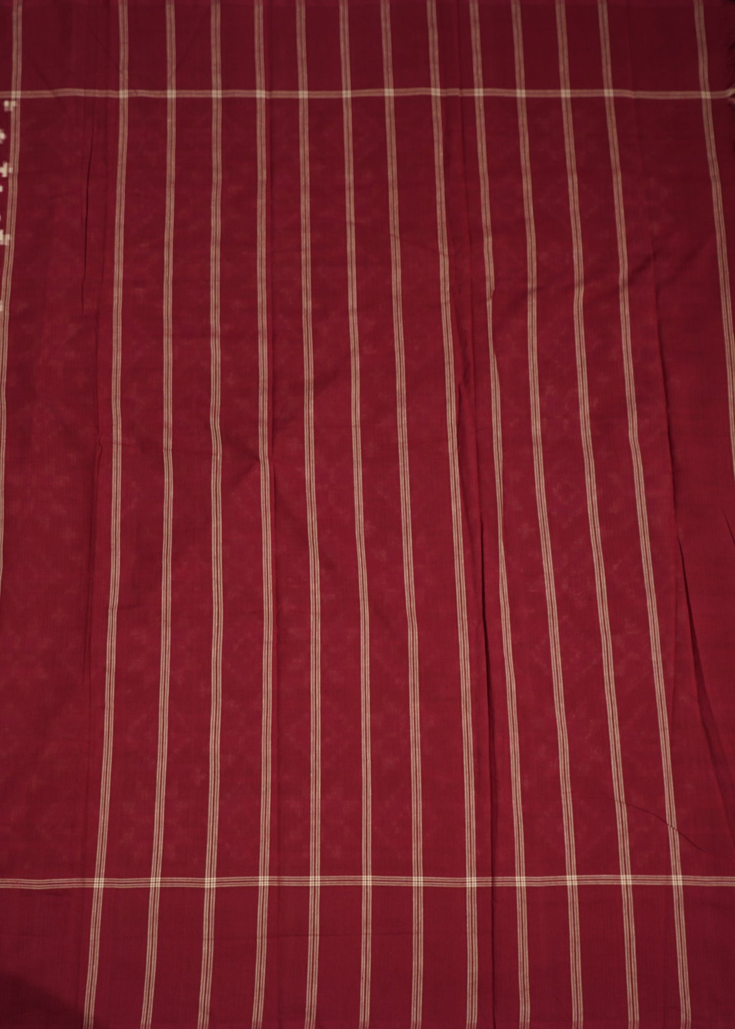 Violet Red Ikkat Pochampally Teliya Design Pure Cotton Handloom Saree