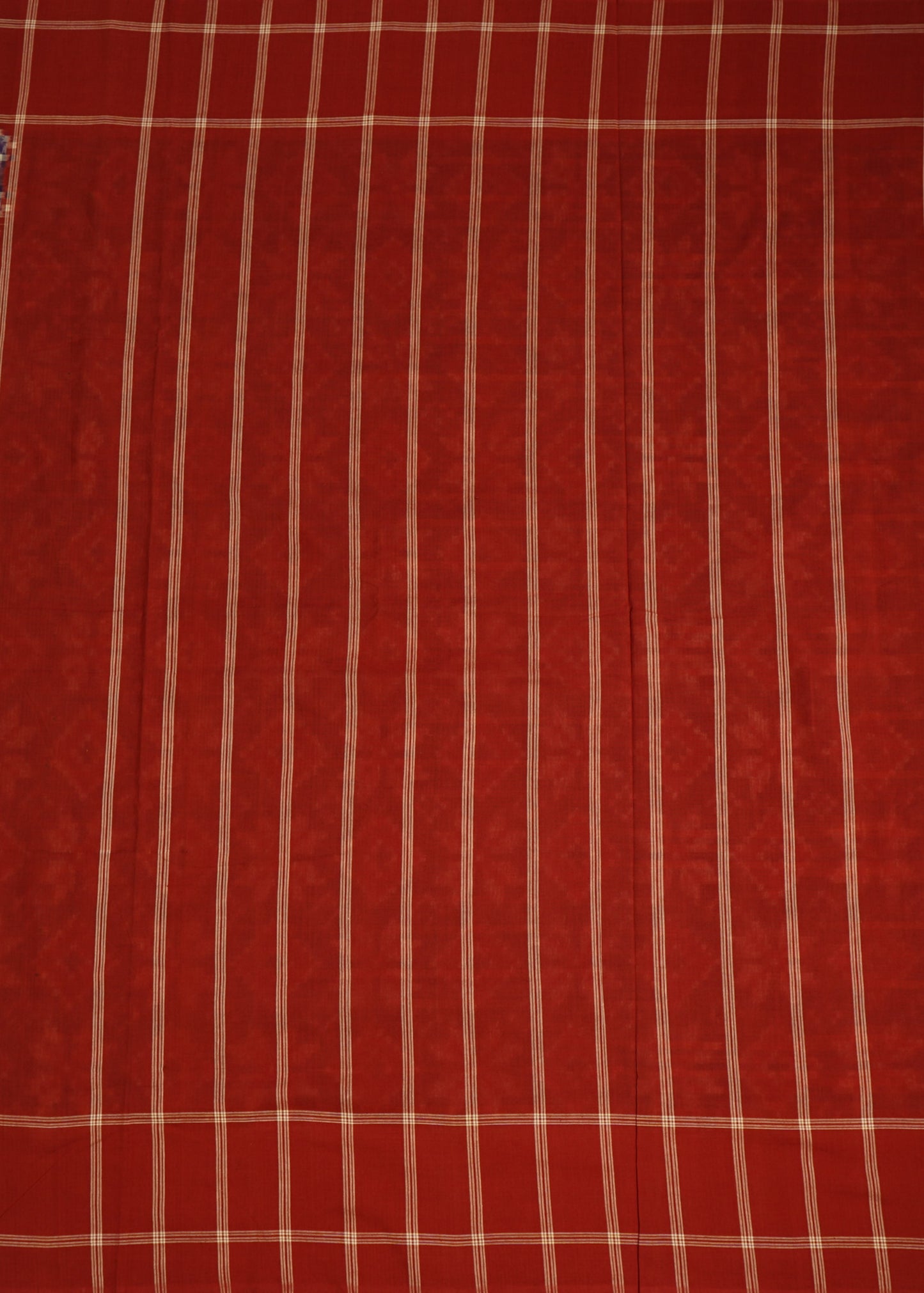Red & Lavender Ikkat Pochampally Teliya Design Pure cotton Handloom Saree