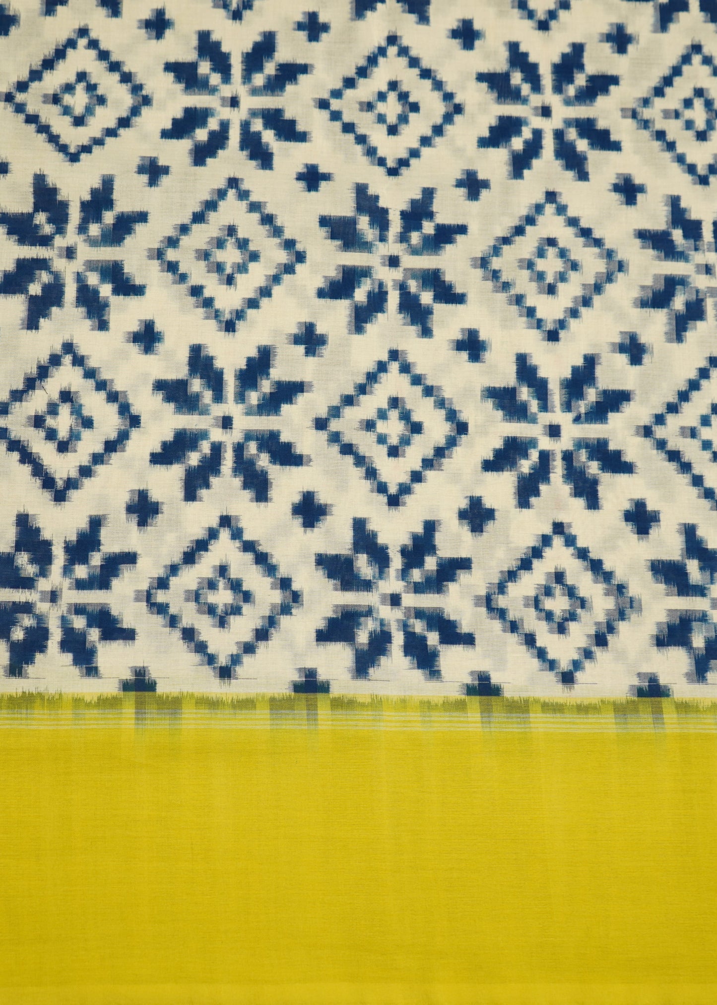 Blue Ikkat Pochampally Teliya Design Pure Cotton Handloom Saree