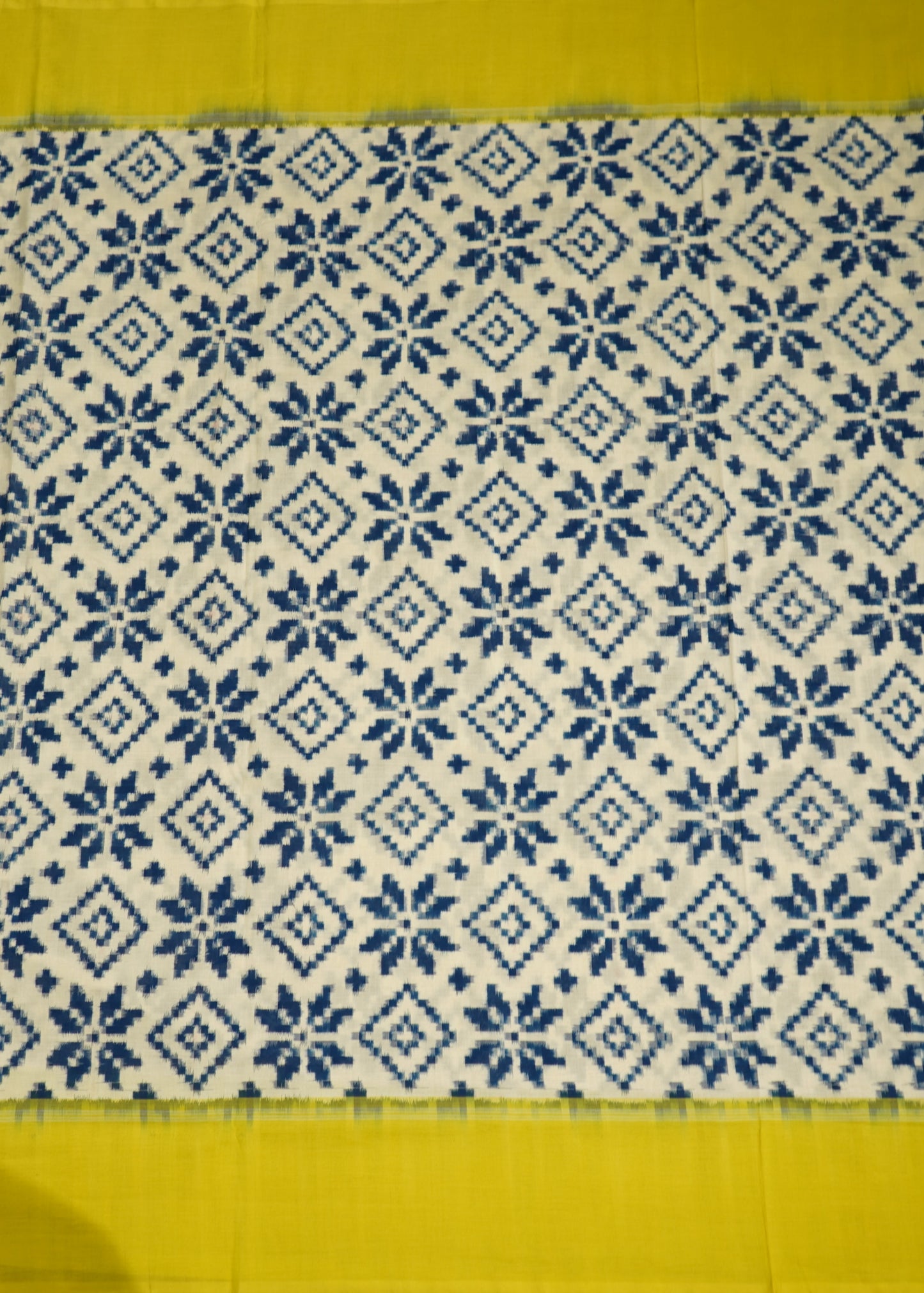 Blue Ikkat Pochampally Teliya Design Pure Cotton Handloom Saree