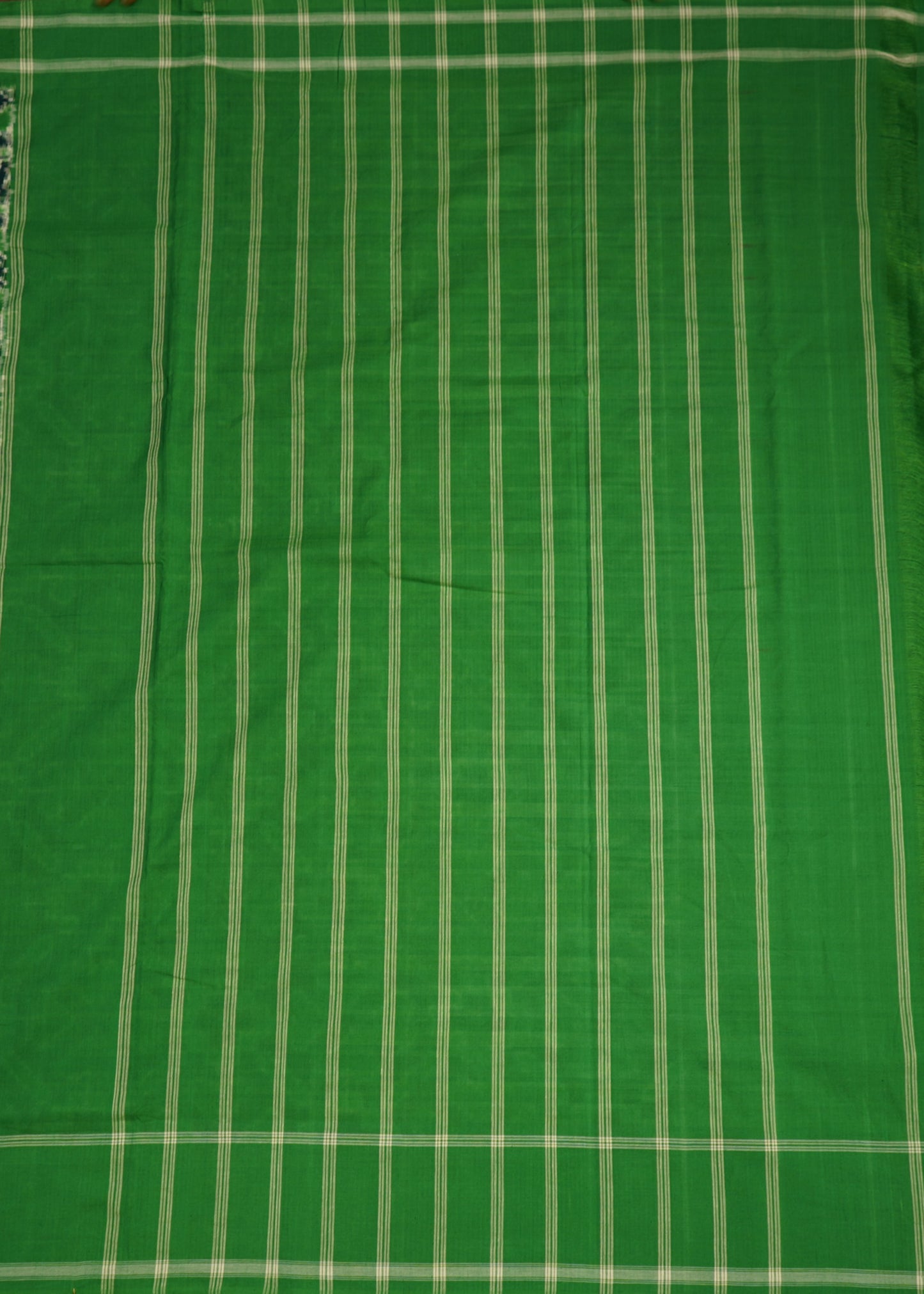 Green Ikkat Pochampally Pure Cotton Handloom Saree