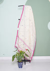 Cream Bengal linen cotton Pure Cotton Handloom Dupatta