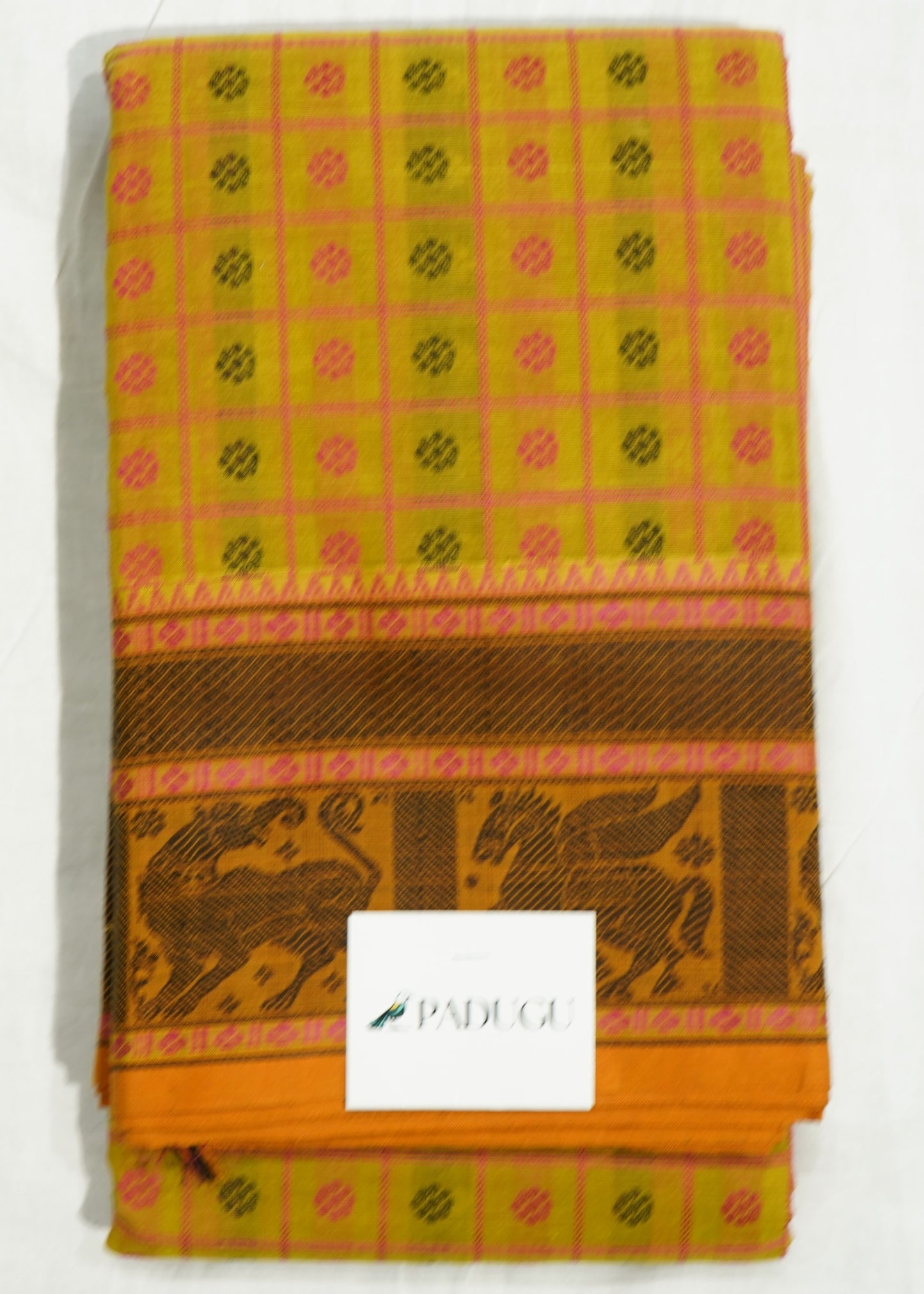 Yellow Kanchi Pure Cotton Handloom Saree