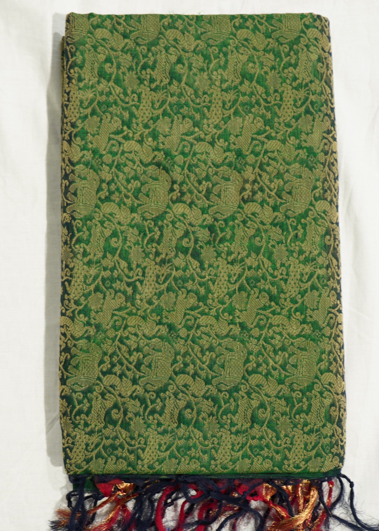 Green Kanchi Vanasingaram Design Pure Silk Handloom Saree