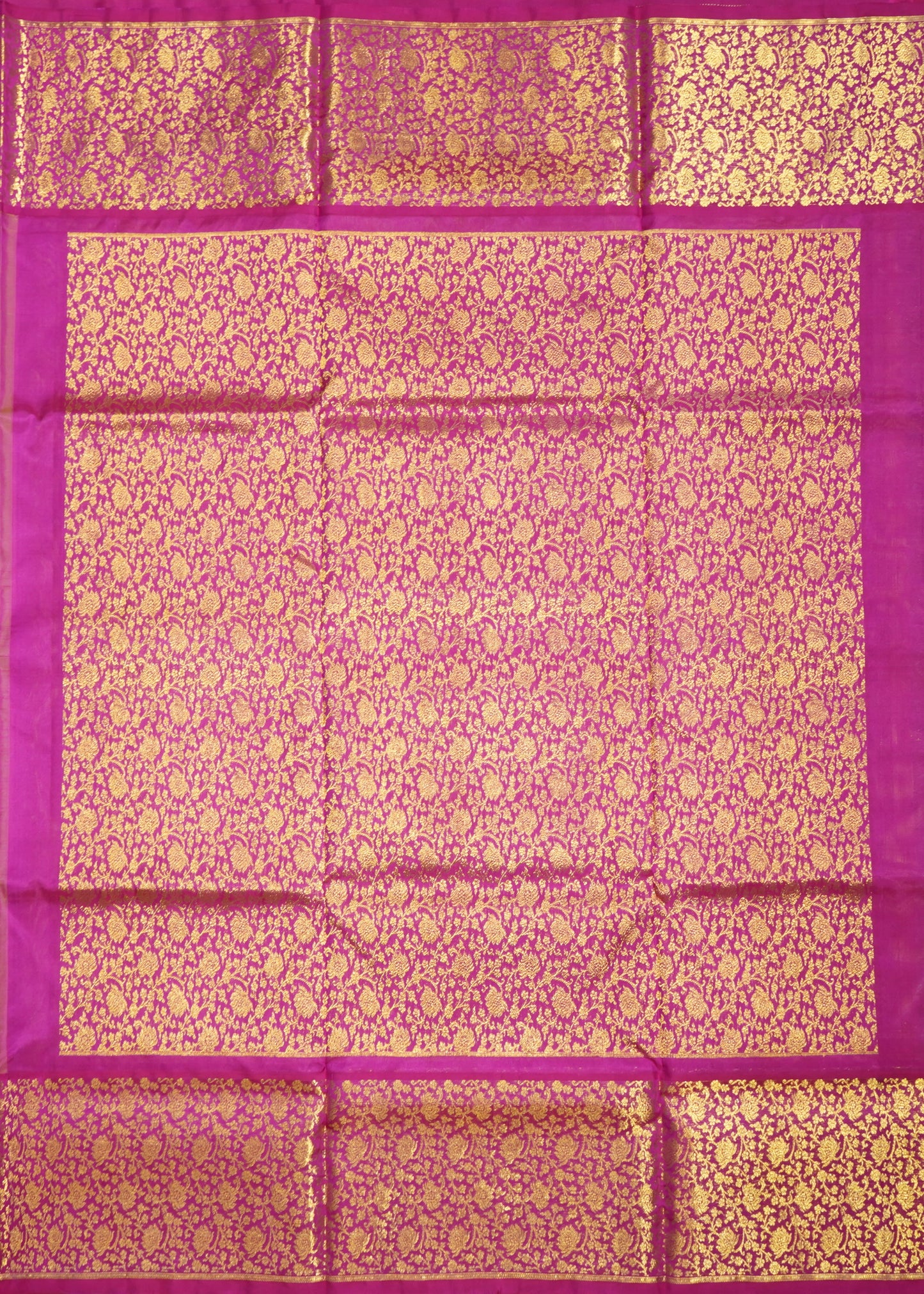 Yellow Venkatagiri Stripe Zari Buti Pure Silk Handloom Saree