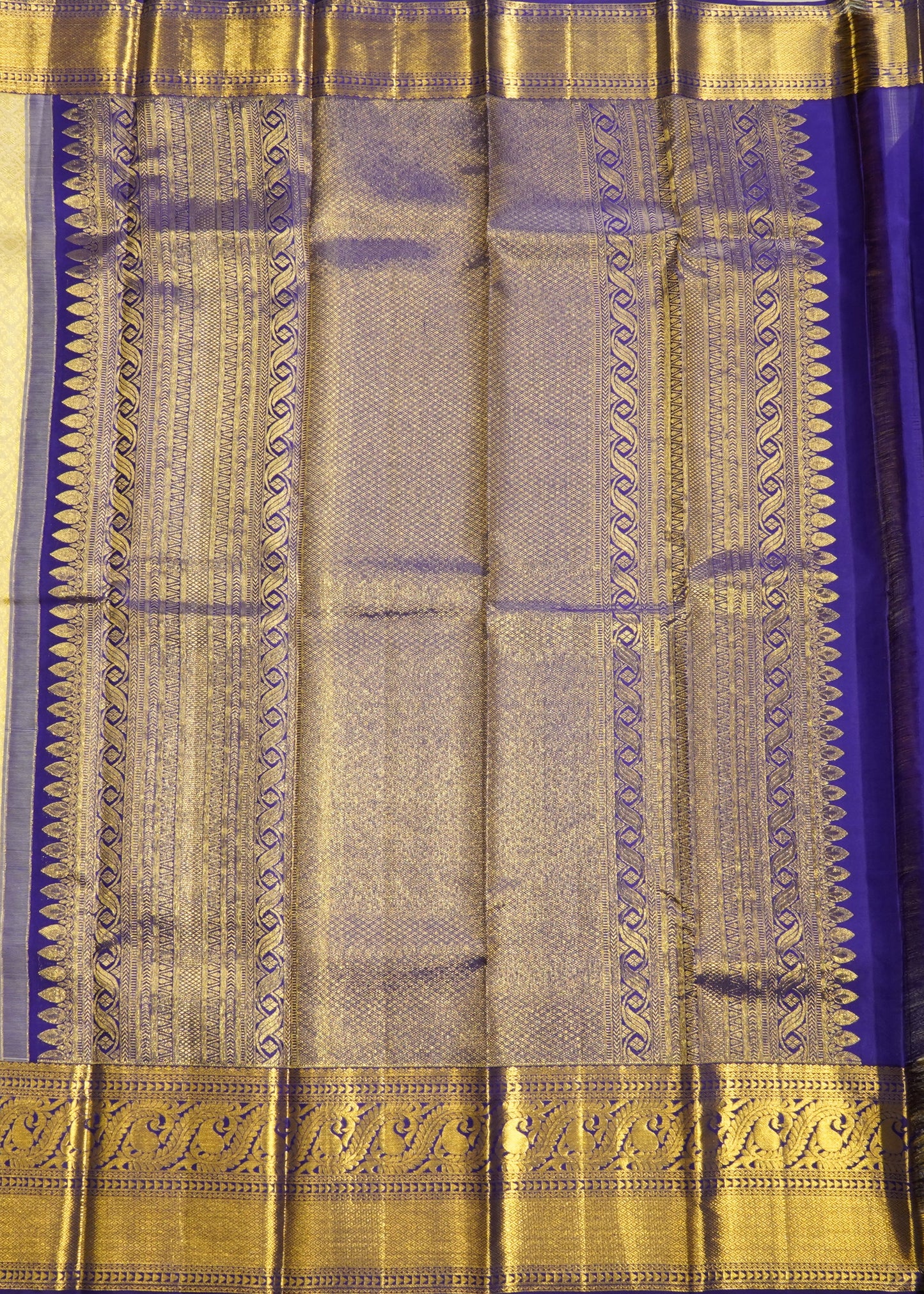 Cream Kanchi All Over Zari Pure Silk Handloom Saree