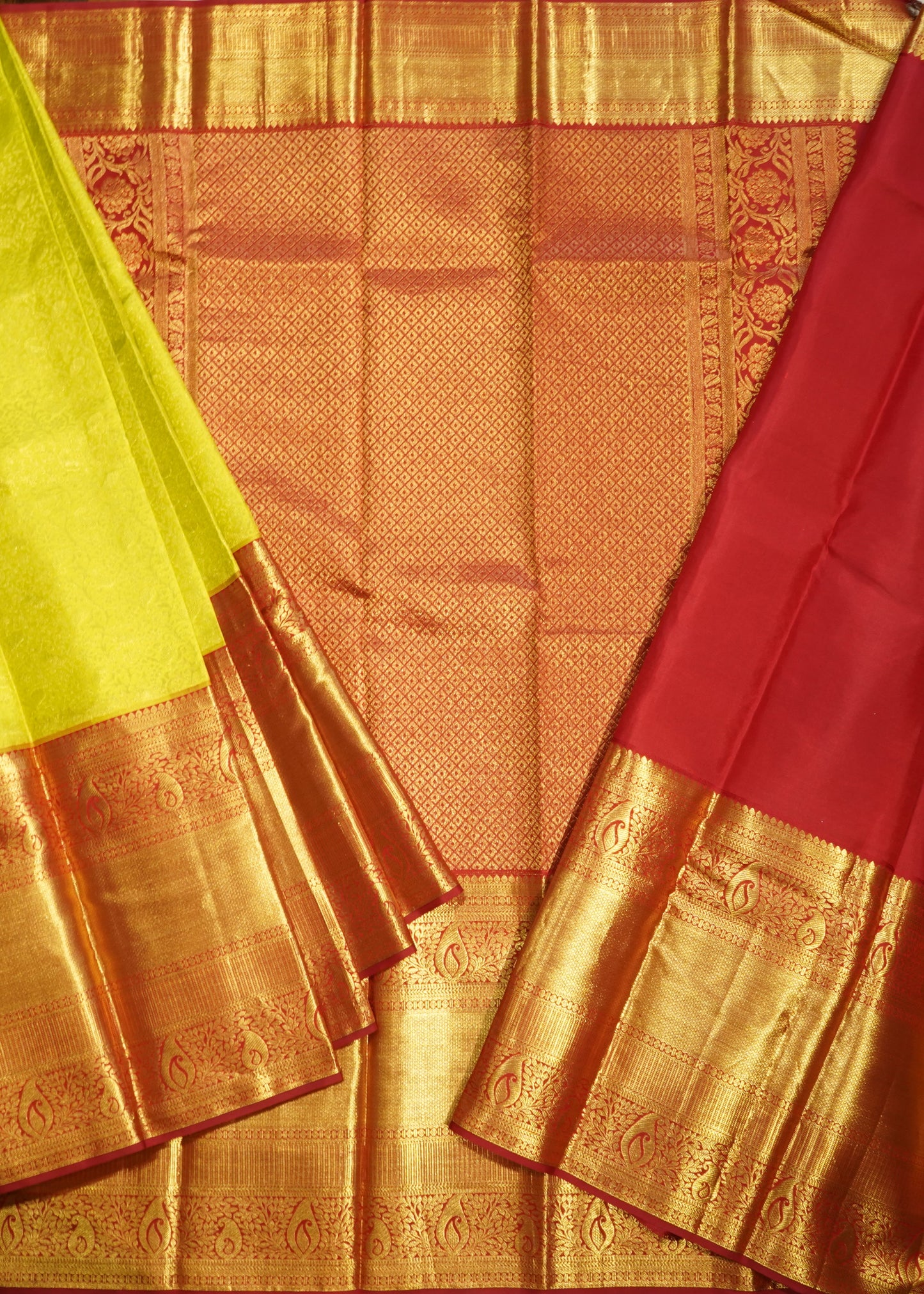 Light Green Kanchi All Over Zari Pure Silk Handloom Saree
