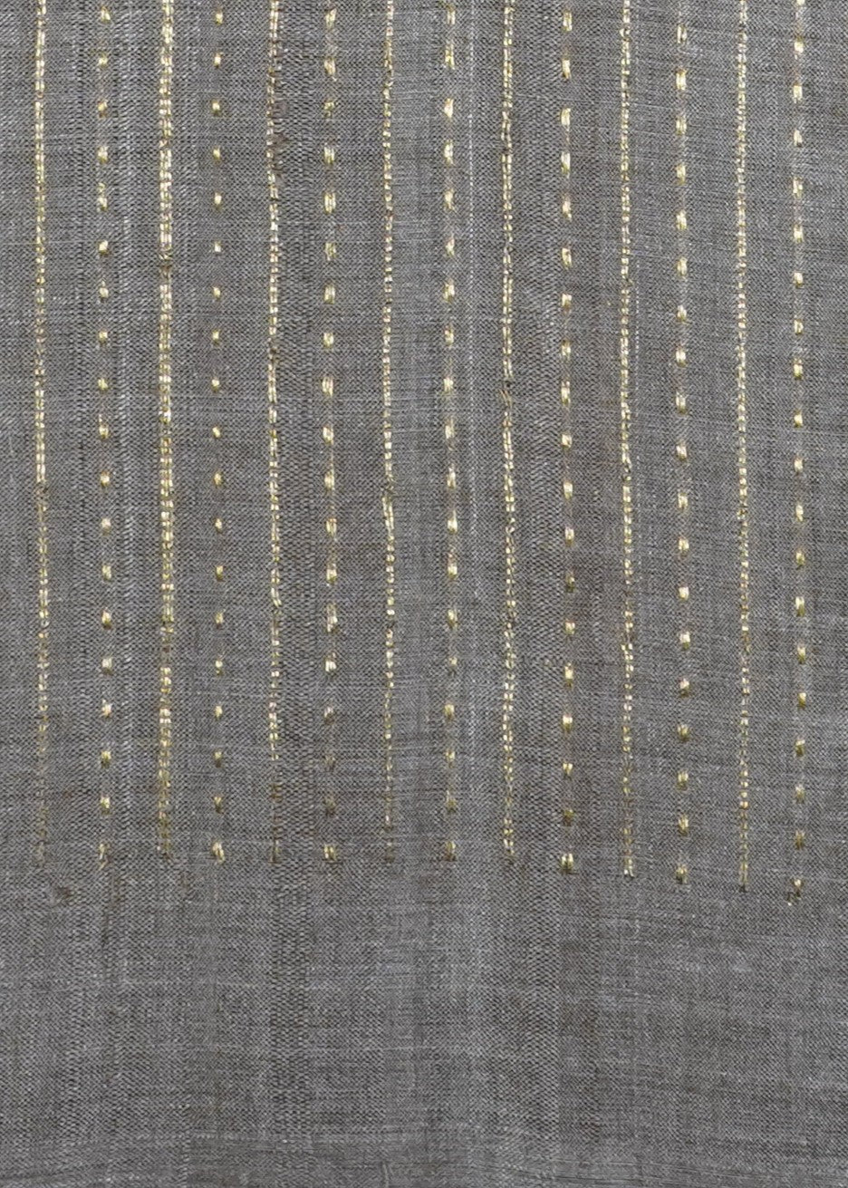 Light Brown Kosa Tussar Pure Silk Handloom Saree