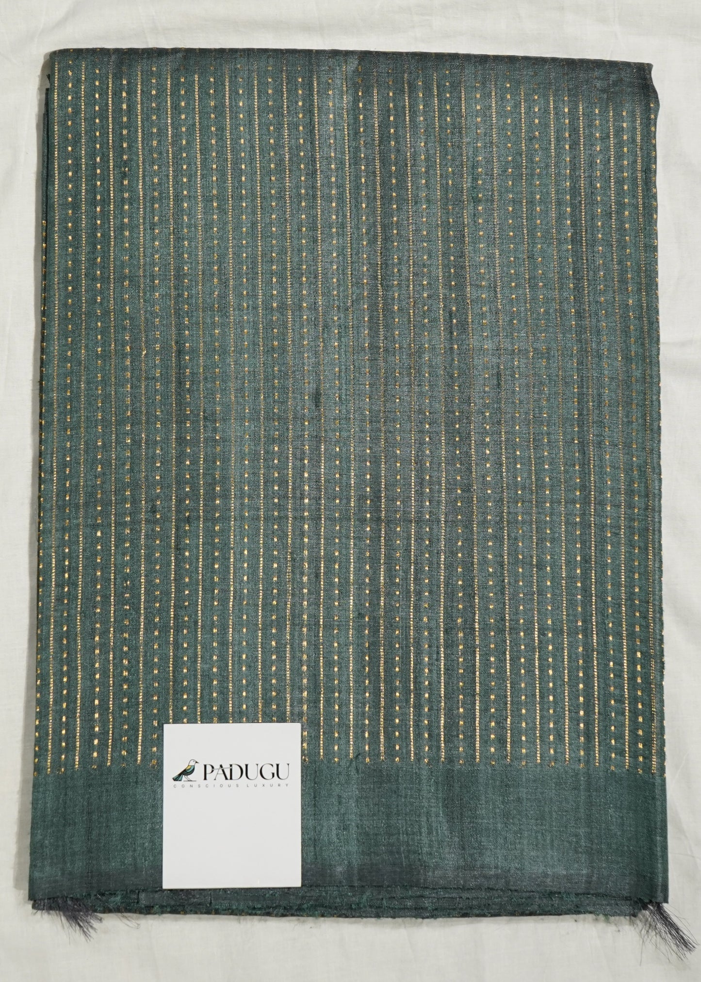 Green Kosa Tussar Pure Silk Handloom Saree