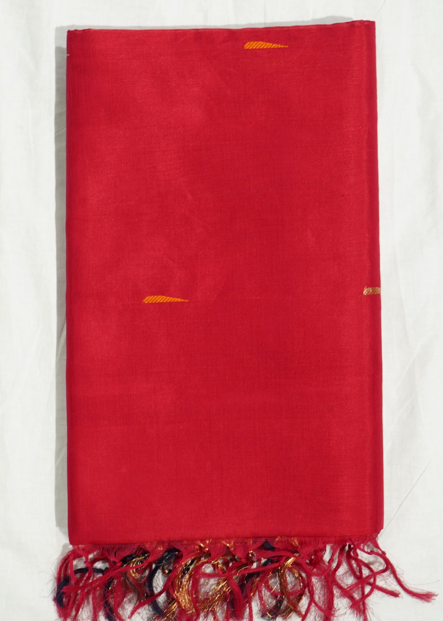 Red Kanchi Zari Buti Pure Silk Handloom Saree
