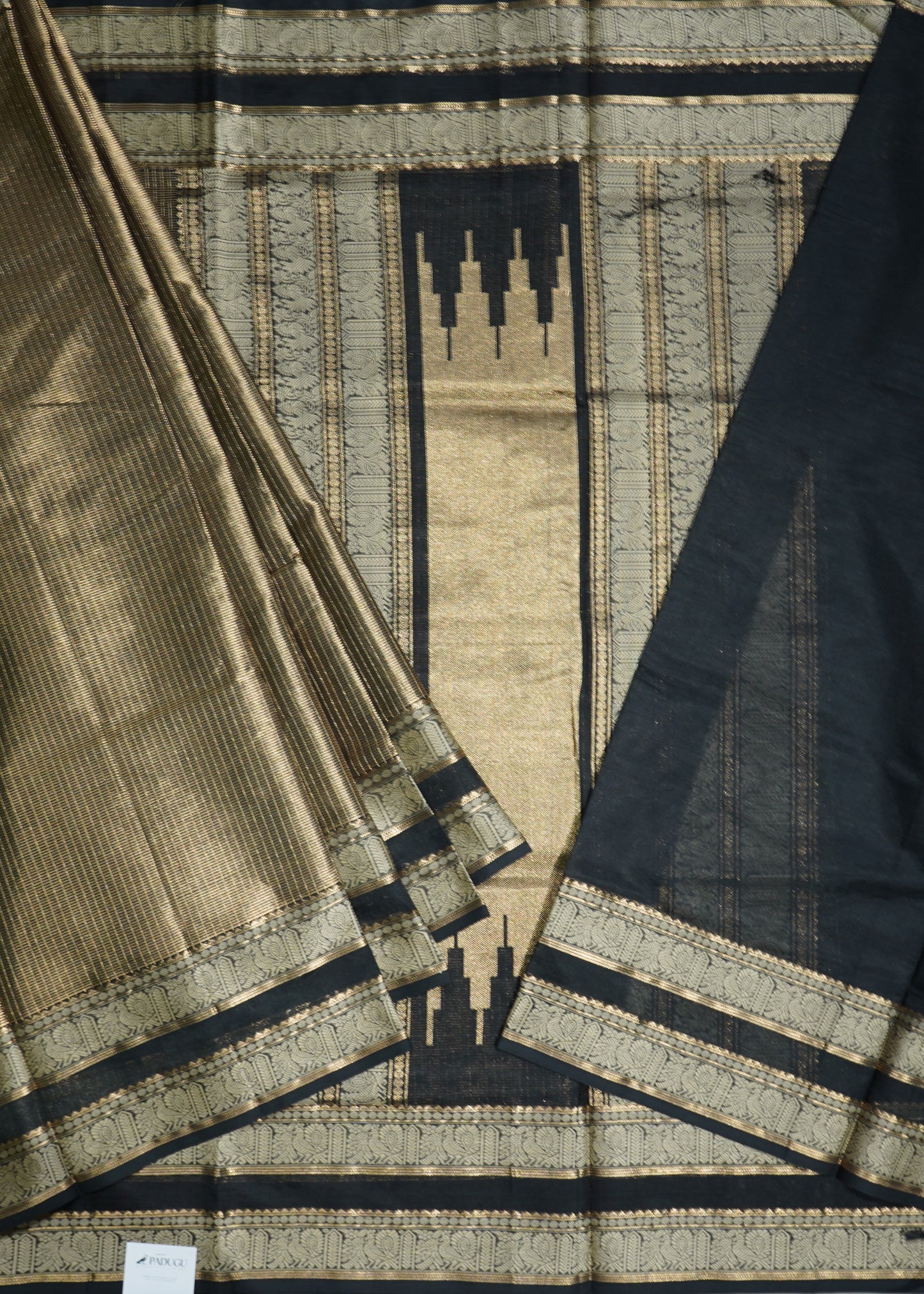 Jade Kanchi Zari Buti Pure Silk Handloom Saree