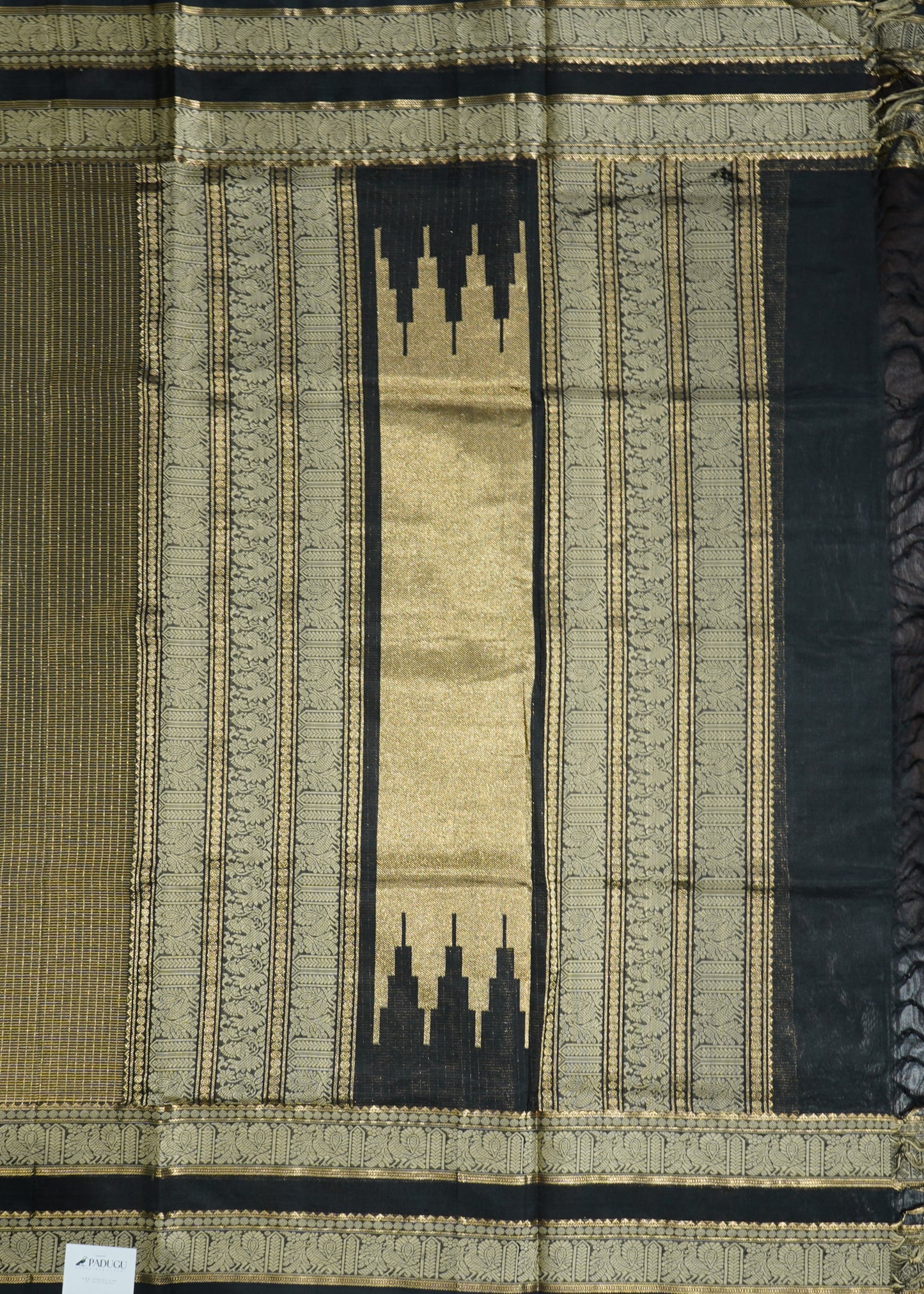 Jade Kanchi Zari Buti Pure Silk Handloom Saree