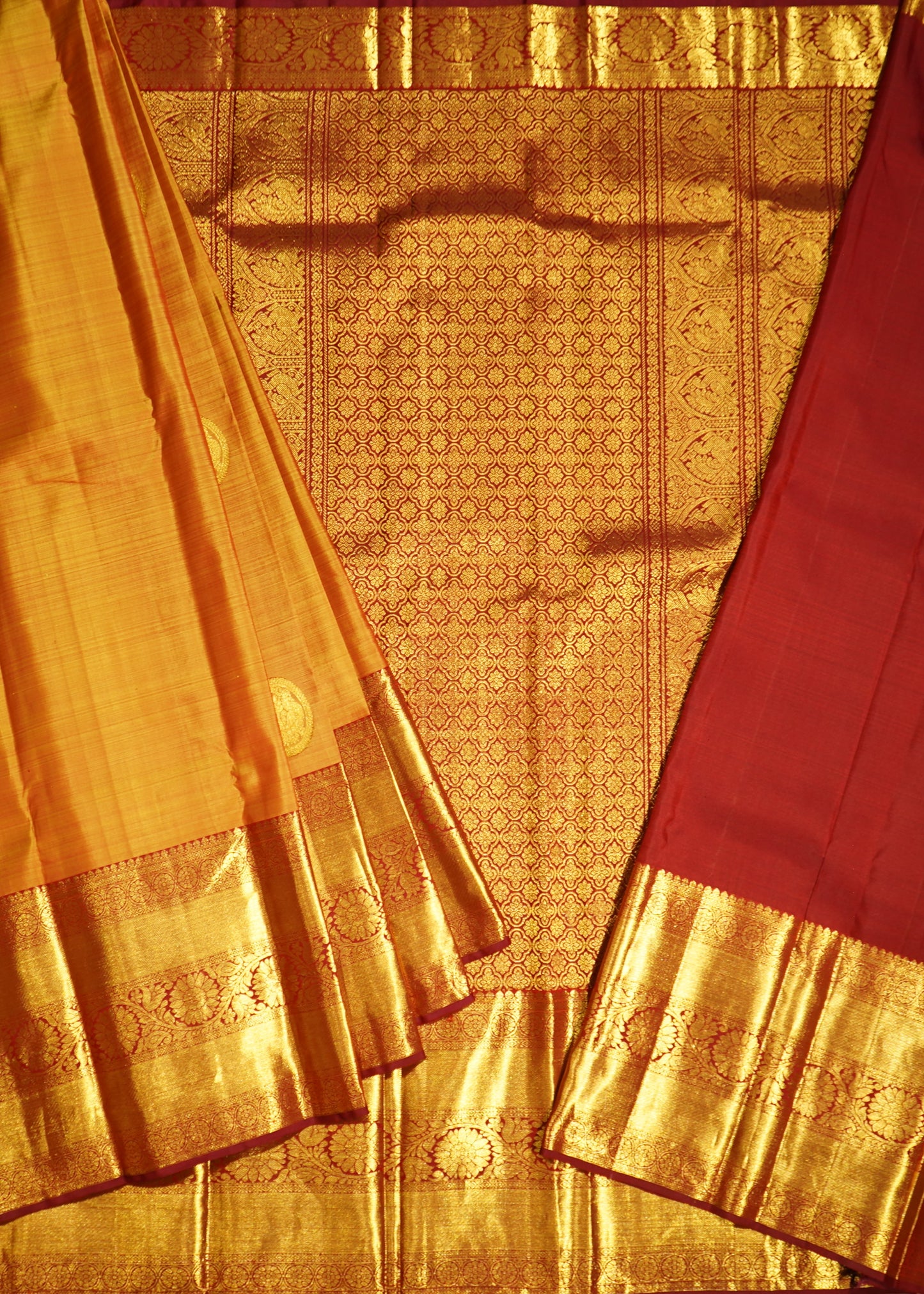 Yellow Kanchi Zari Border Pure Silk Handloom Saree