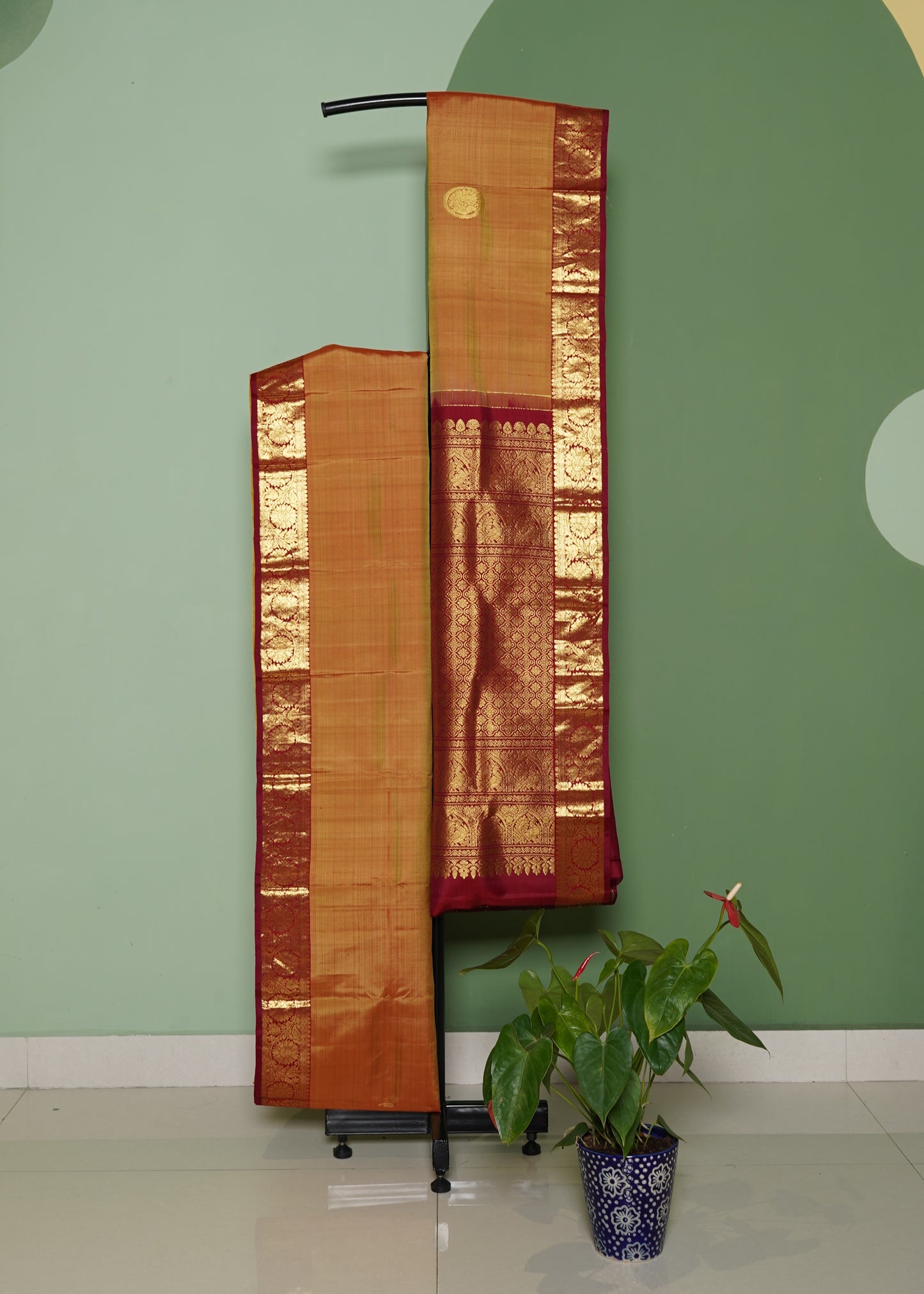 Yellow Kanchi Zari Border Pure Silk Handloom Saree