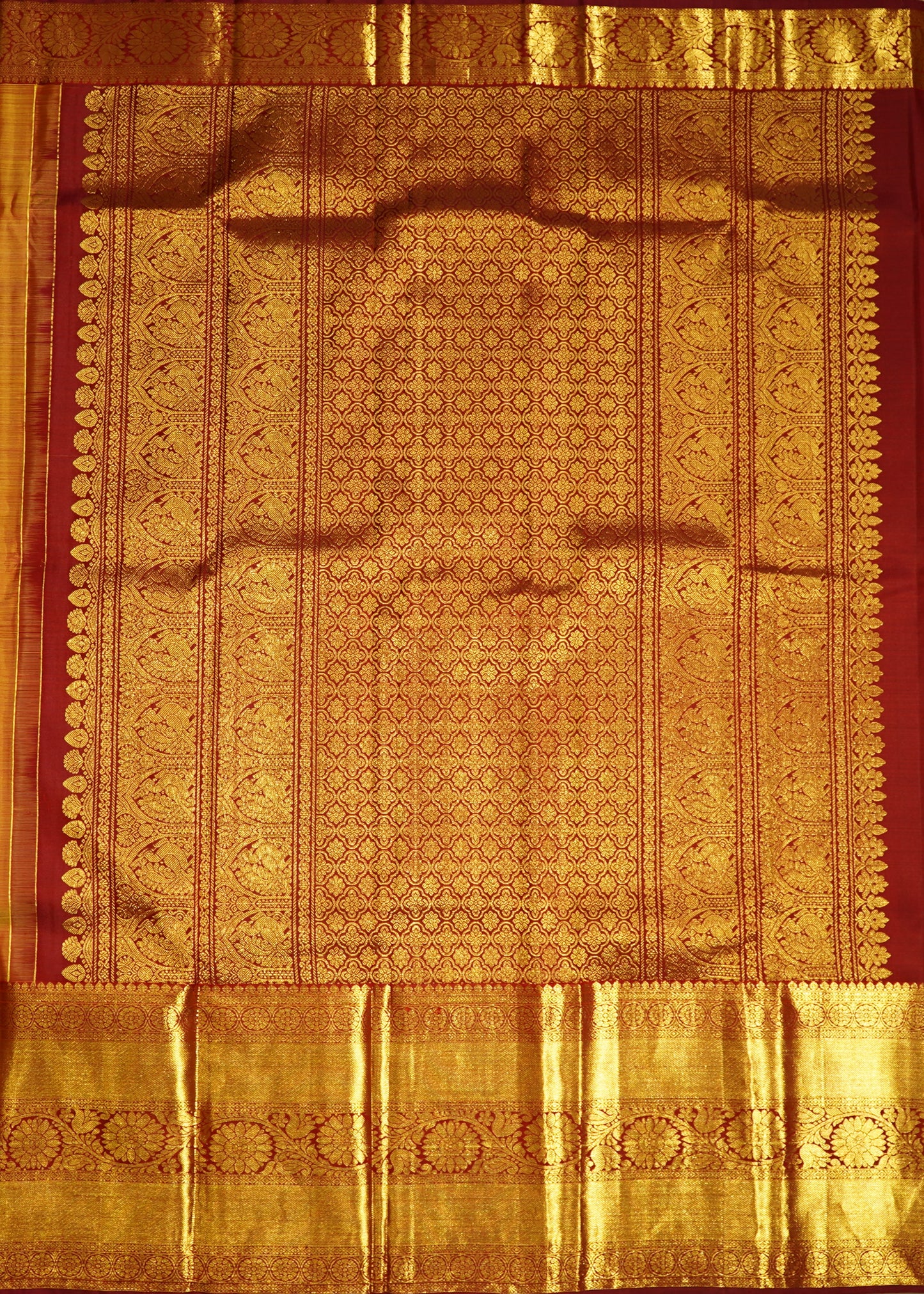 Yellow Kanchi Zari Border Pure Silk Handloom Saree