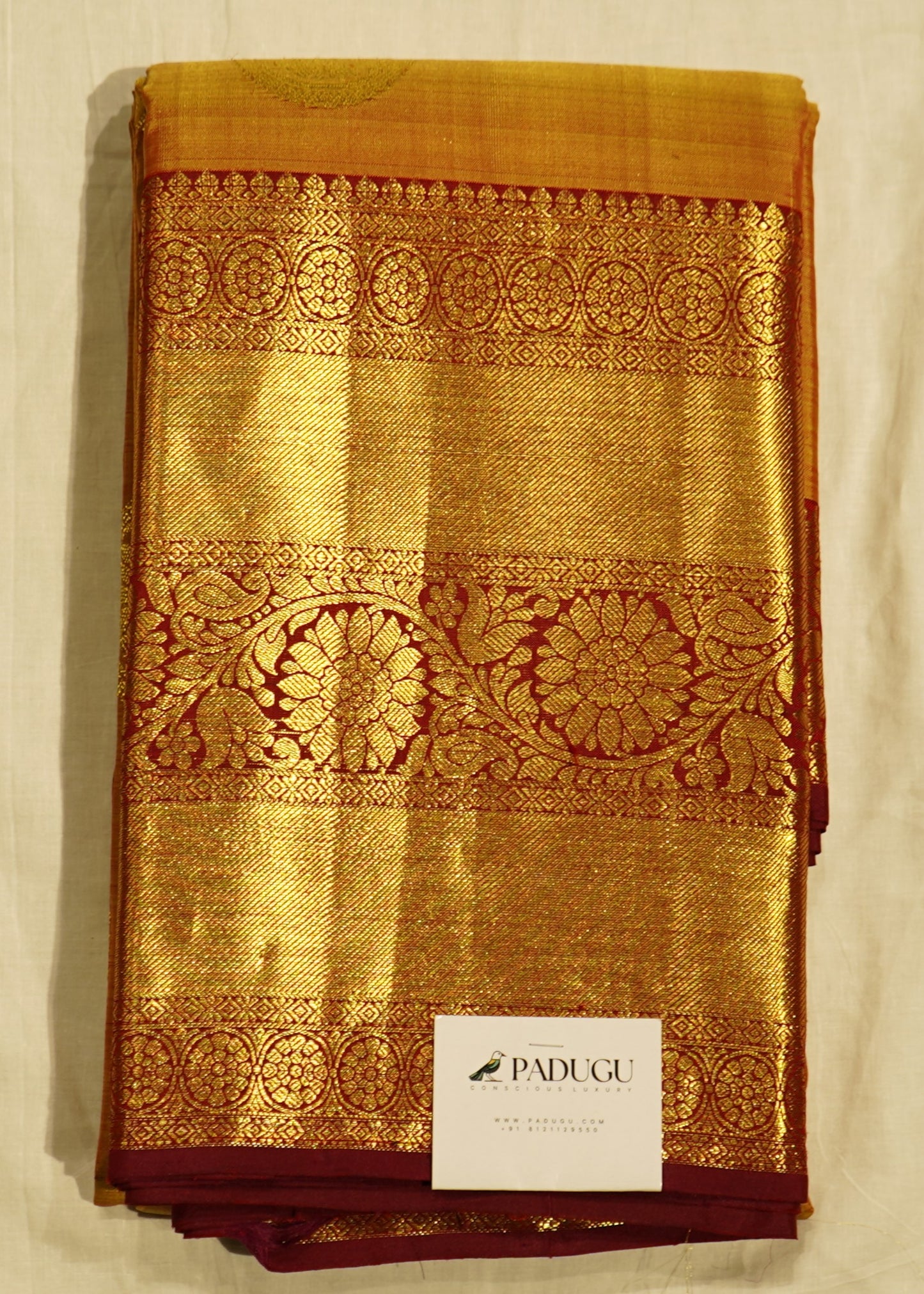 Yellow Kanchi Zari Border Pure Silk Handloom Saree