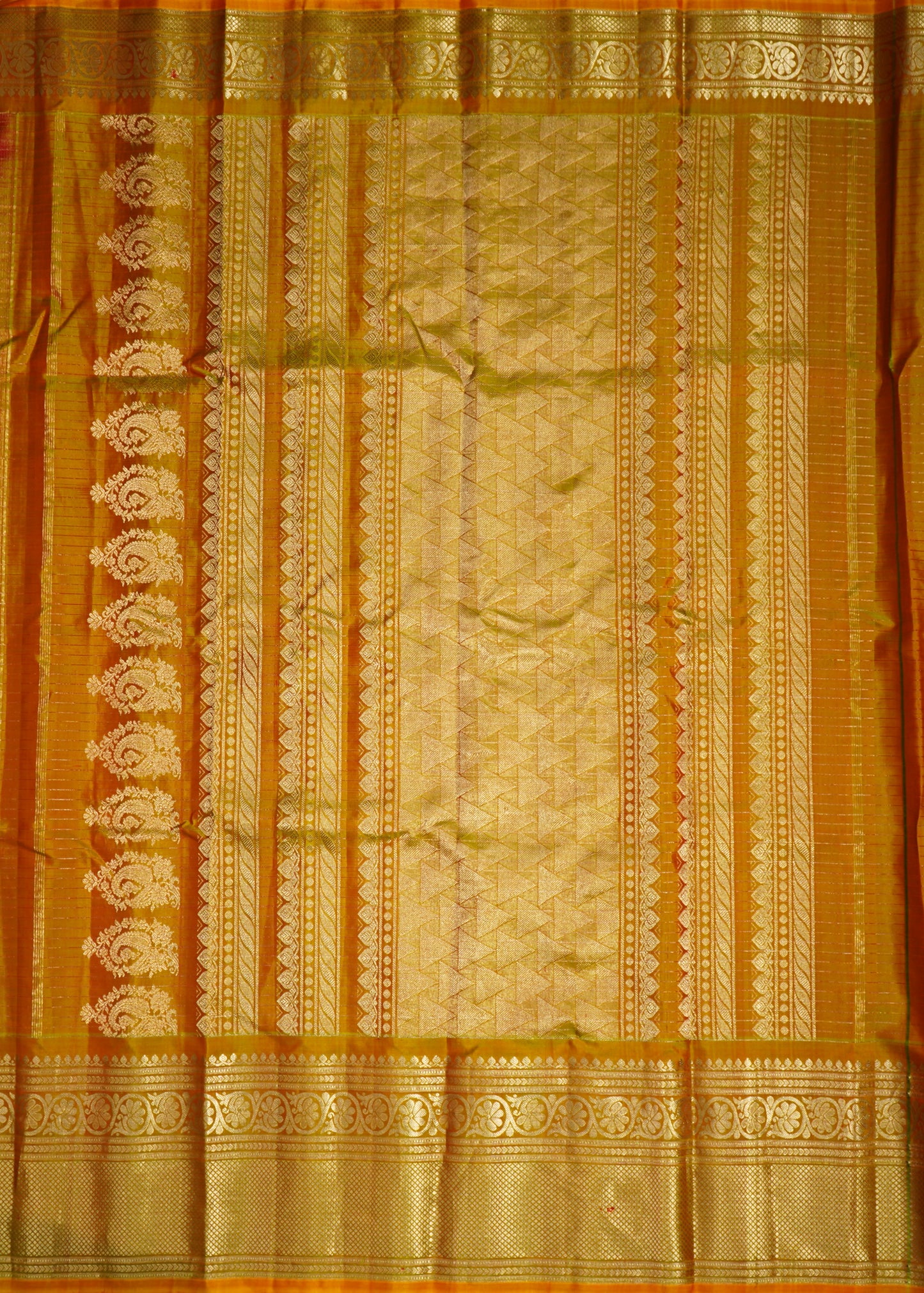 Red Gadwal Silk Border Pure Silk Handloom Saree