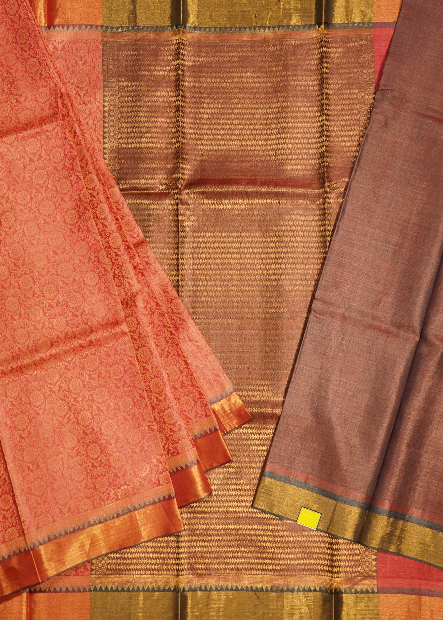 Pink Kosa Silk All Over Tussar Pure Handloom Saree