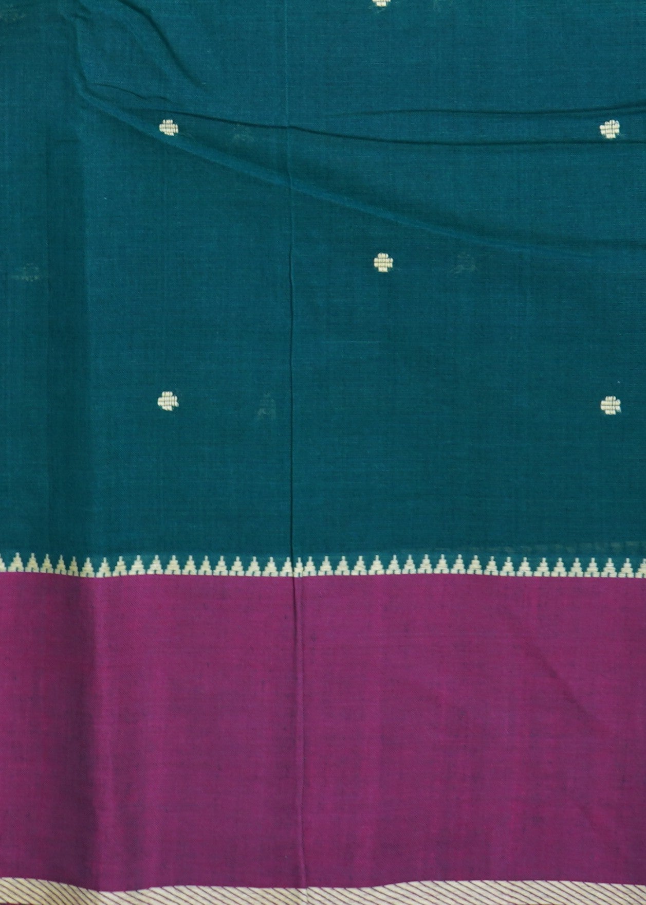 Green Mangalagiri Stripe Design Pure Cotton Handloom Saree