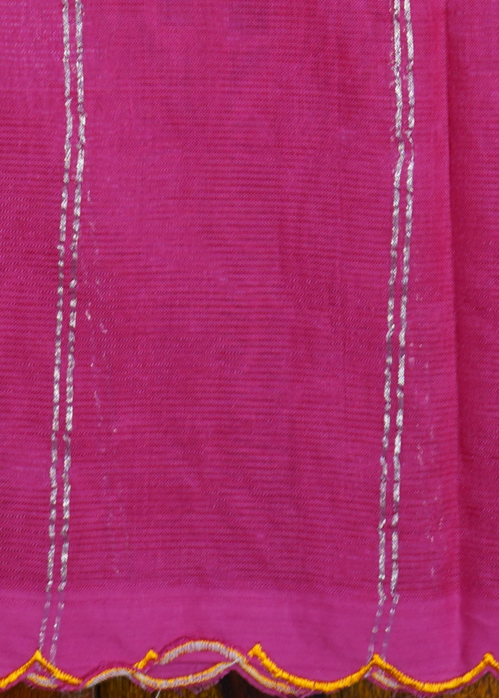 Pink Mangalagiri Pattu Cut work Pure Silk Handloom Saree