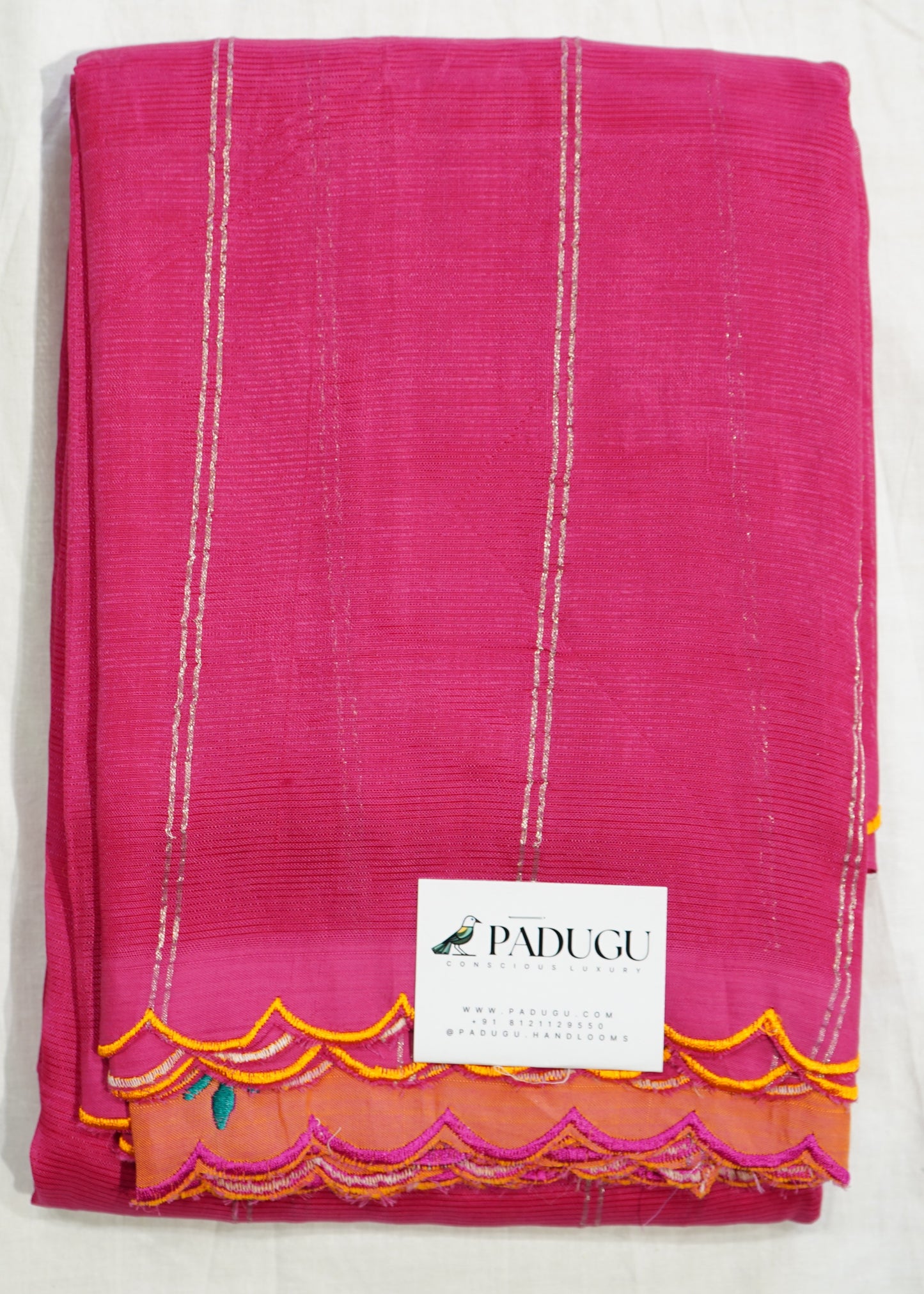 Pink Mangalagiri Pattu Cut work Pure Silk Handloom Saree