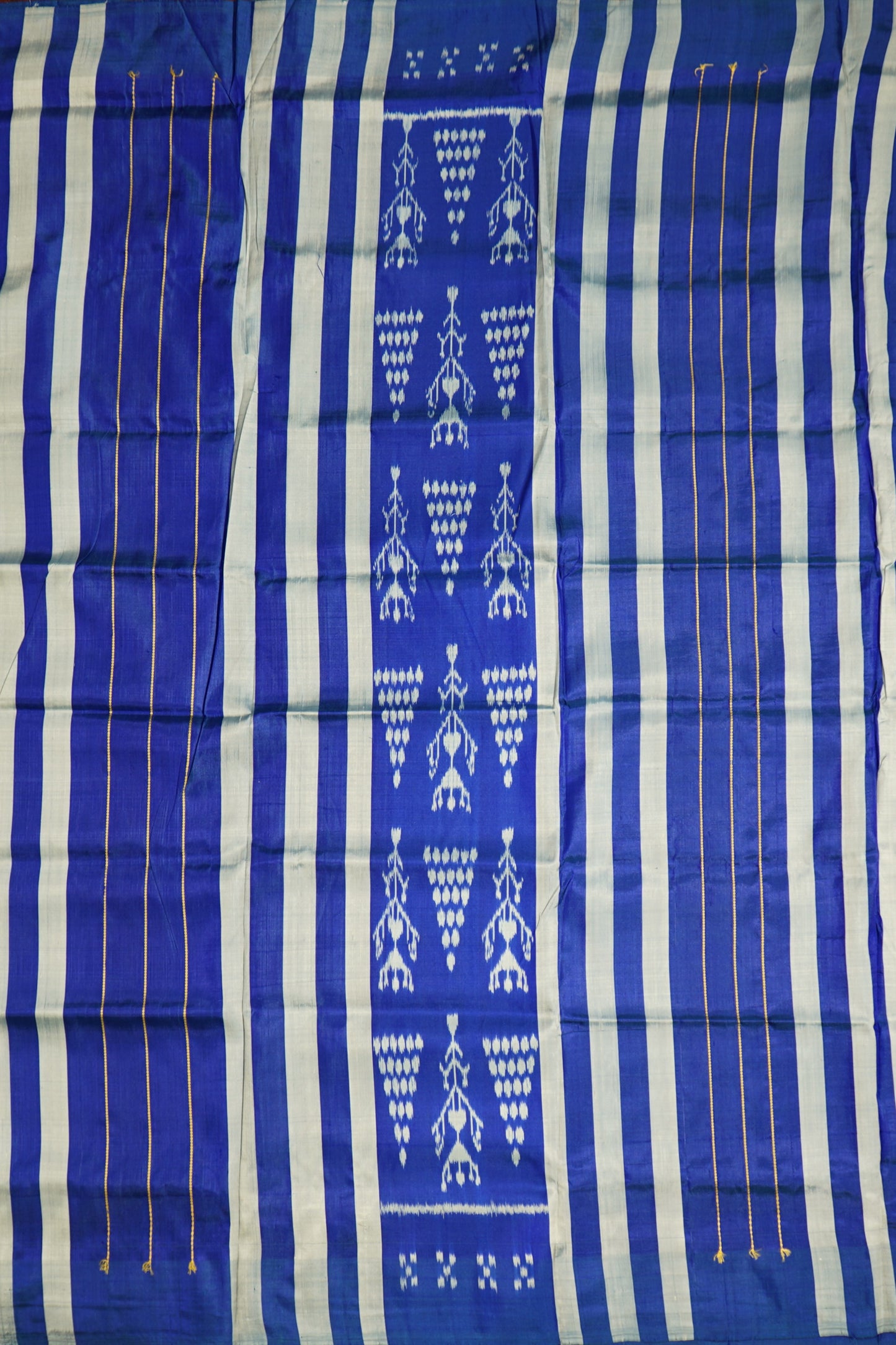 Blue Ikkat Orissa Tribal Pure Silk Handloom Saree