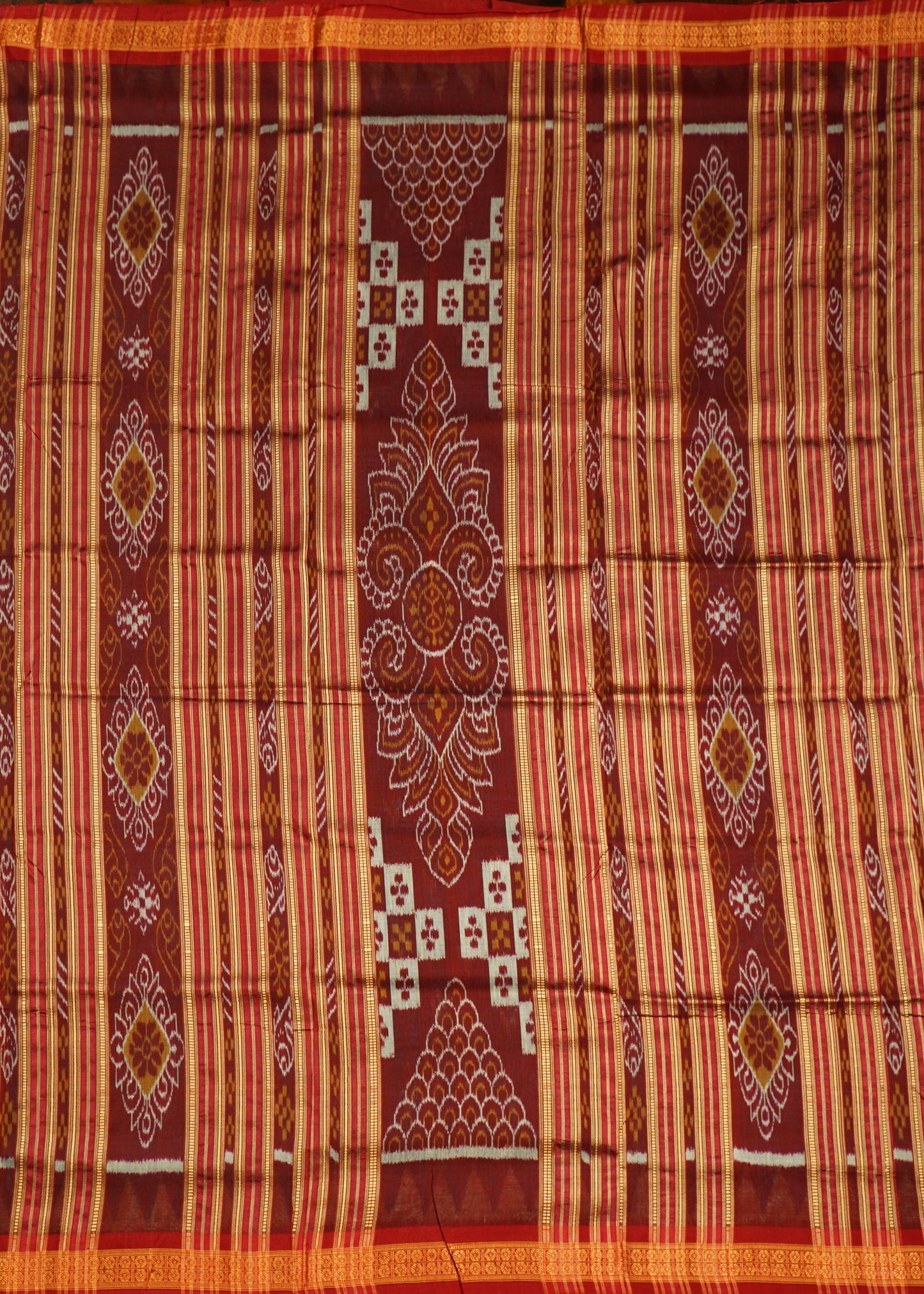 Rama Blue Ikkat Orissa Chandrika Design Pure Silk Handloom Saree