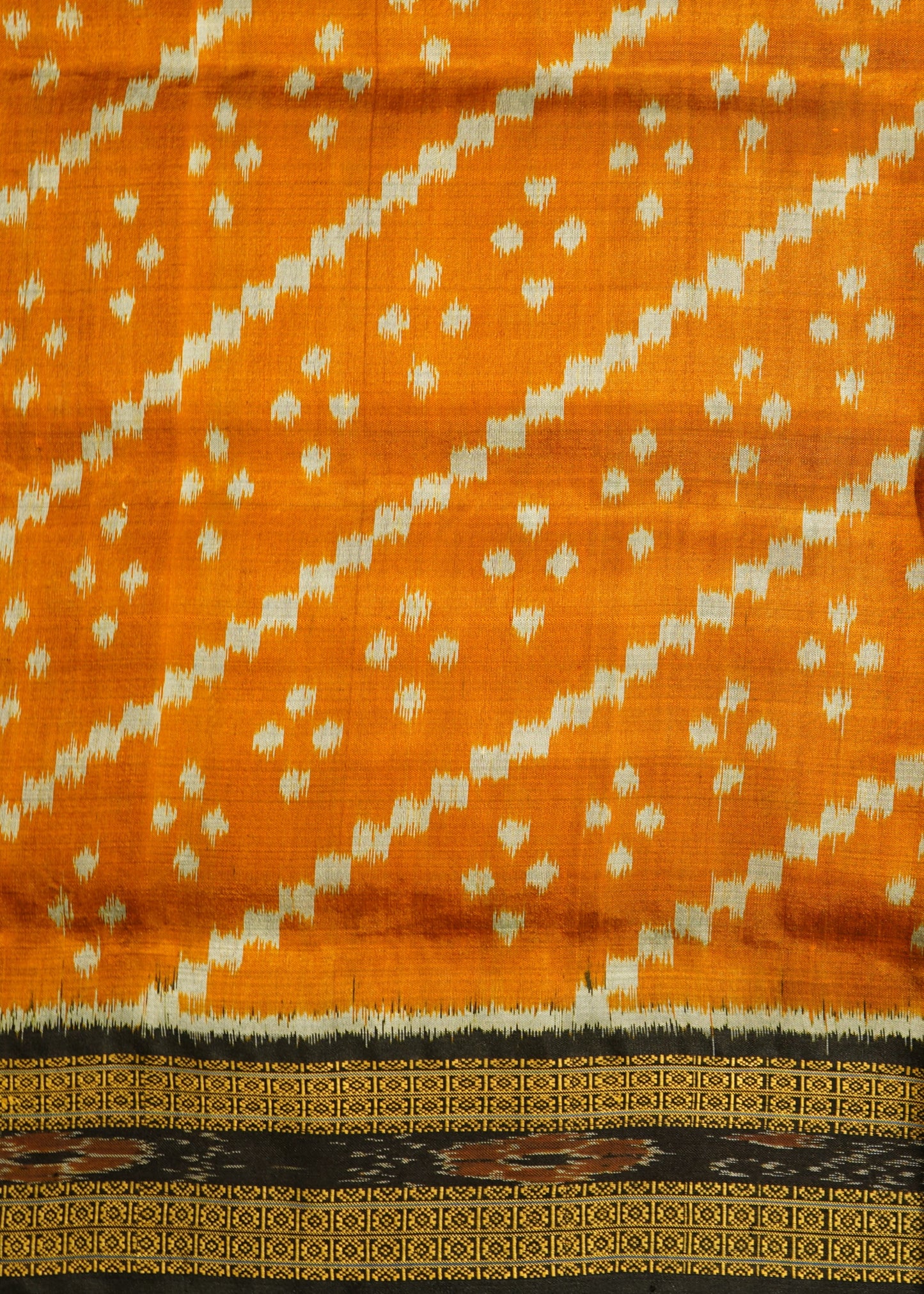 Brown Ikkat Orissa Pure Silk Handloom Saree