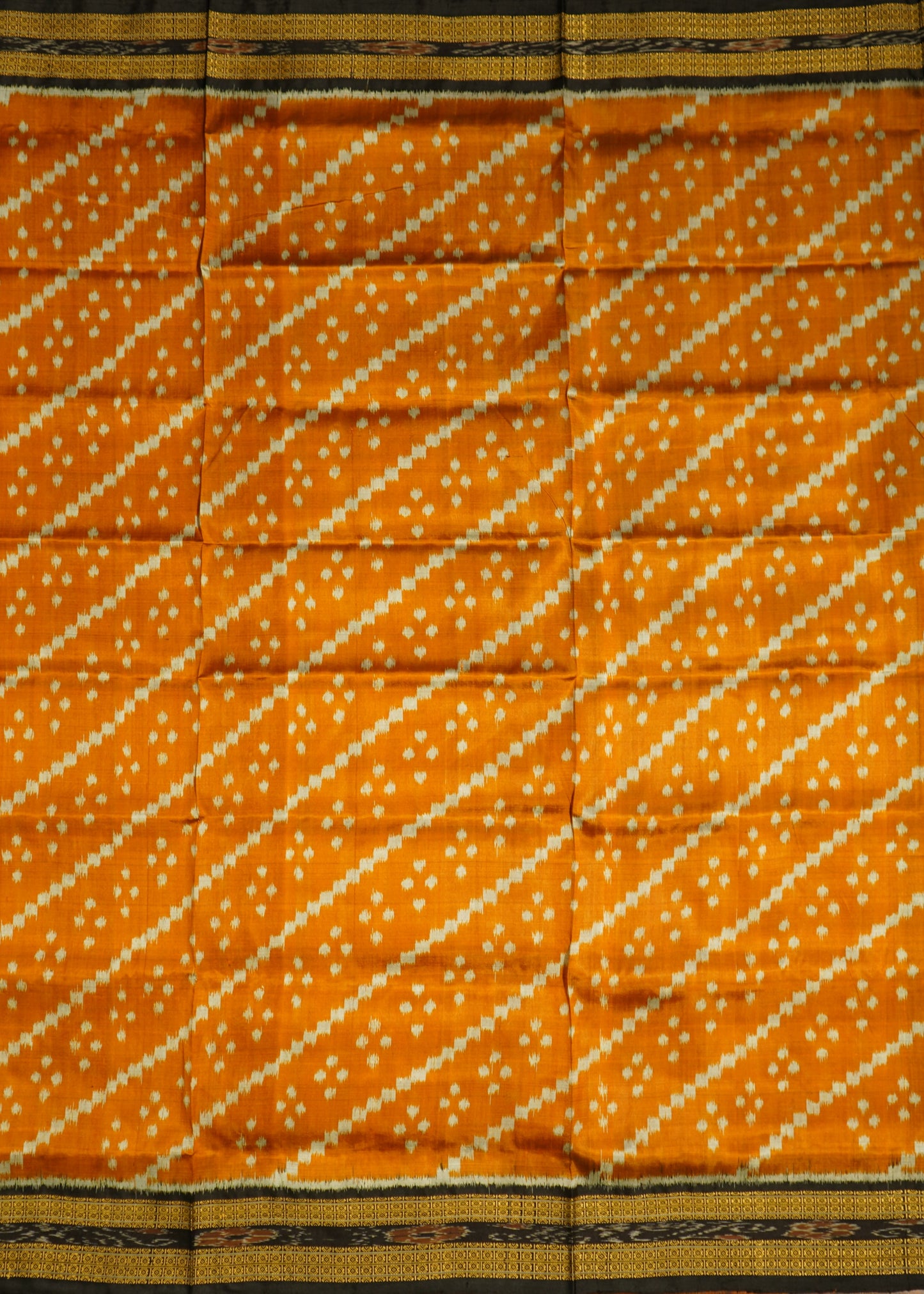 Brown Ikkat Orissa Pure Silk Handloom Saree