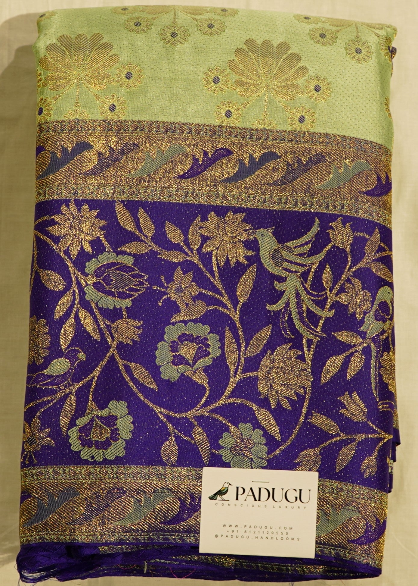 Green Kanchi All Over Pure Silk Handloom Saree
