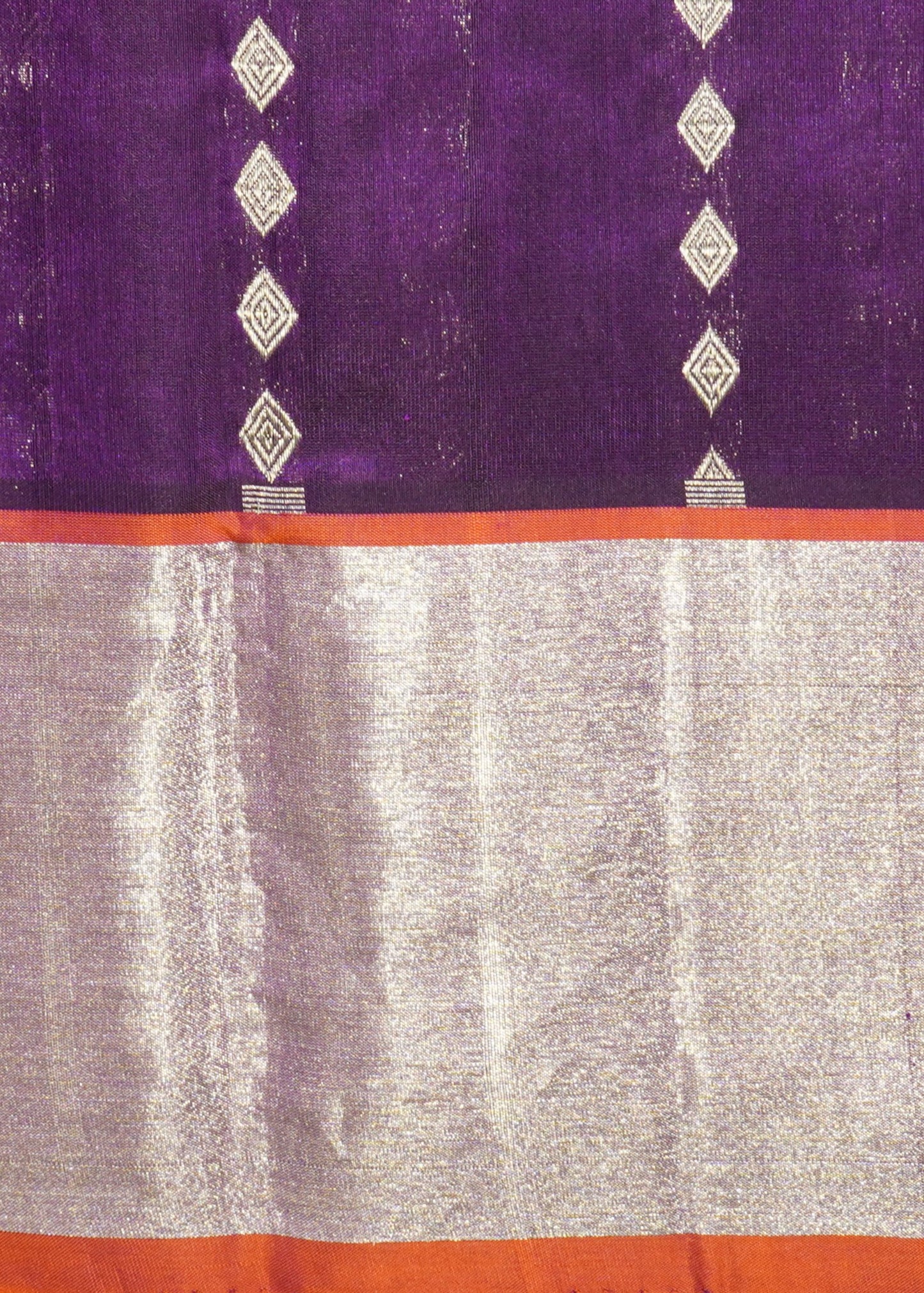 Dark Voilet Venkatagiri Small Zari Buti Pure Silk Handloom Saree