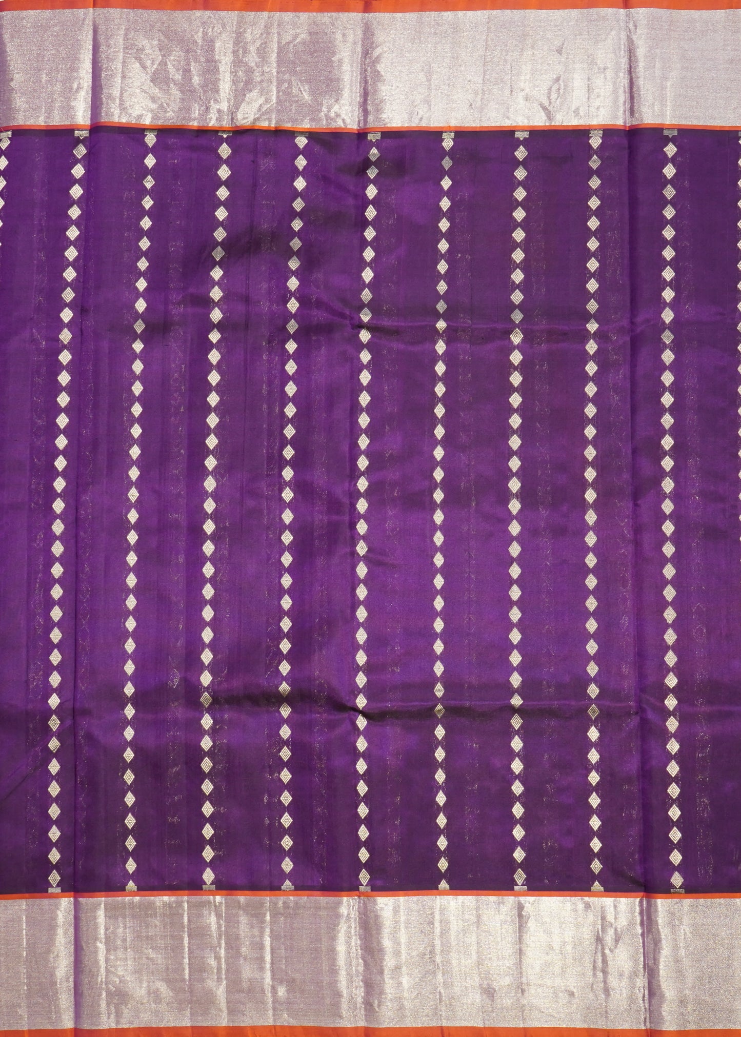 Dark Voilet Venkatagiri Small Zari Buti Pure Silk Handloom Saree