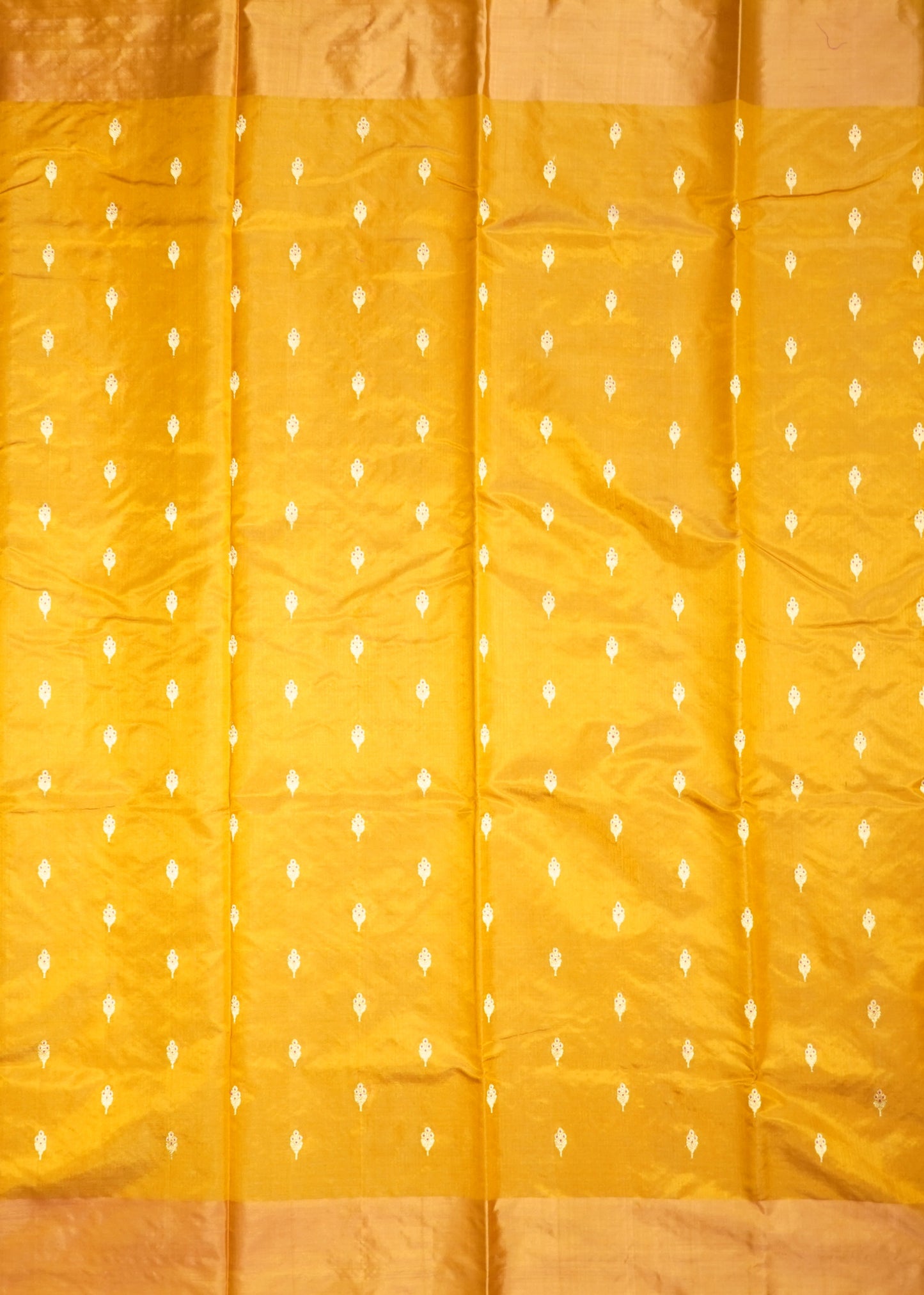 Brown Chanderi Eknali Zari Buti Pure Silk Handloom Saree