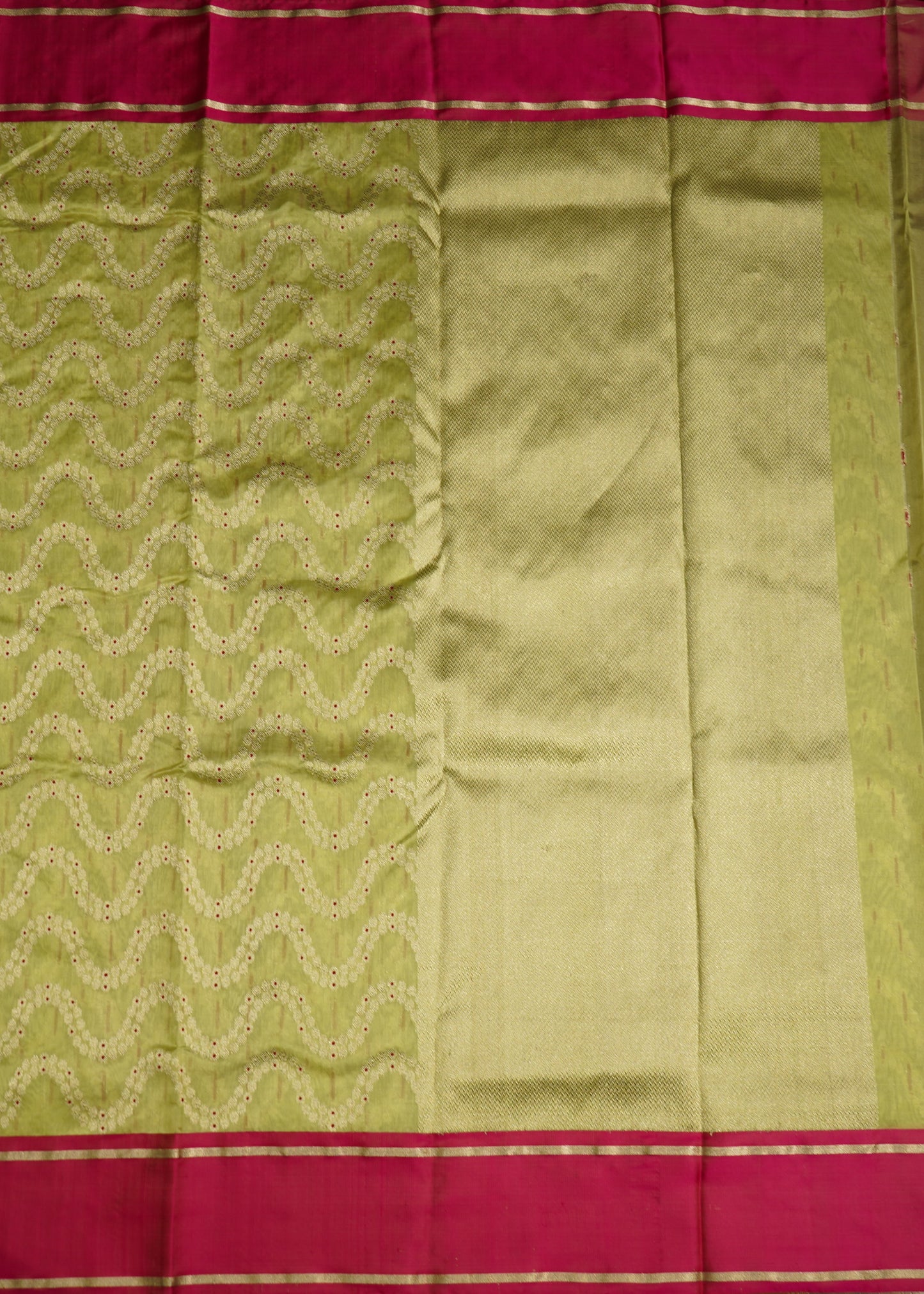 Sea Green Chanderi All over Zari buti Eknaliya Pure Silk Handloom Saree