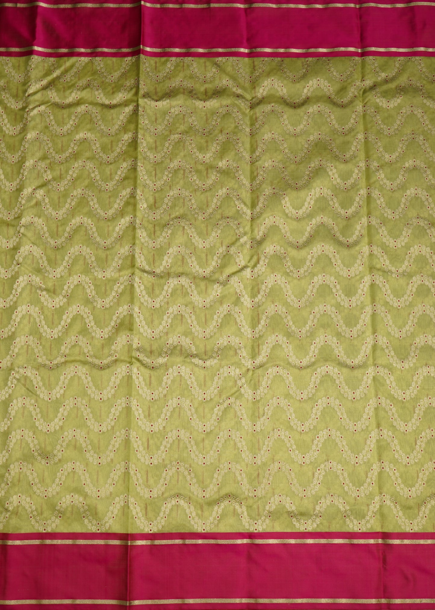Sea Green Chanderi All over Zari buti Eknaliya Pure Silk Handloom Saree