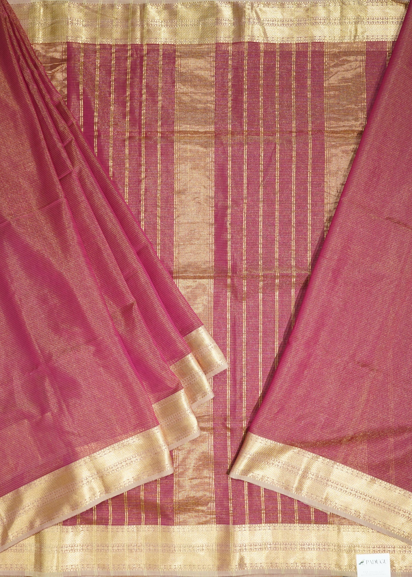 Wine Maheshwari Tissue Pure Cotton silk Handloom Saree