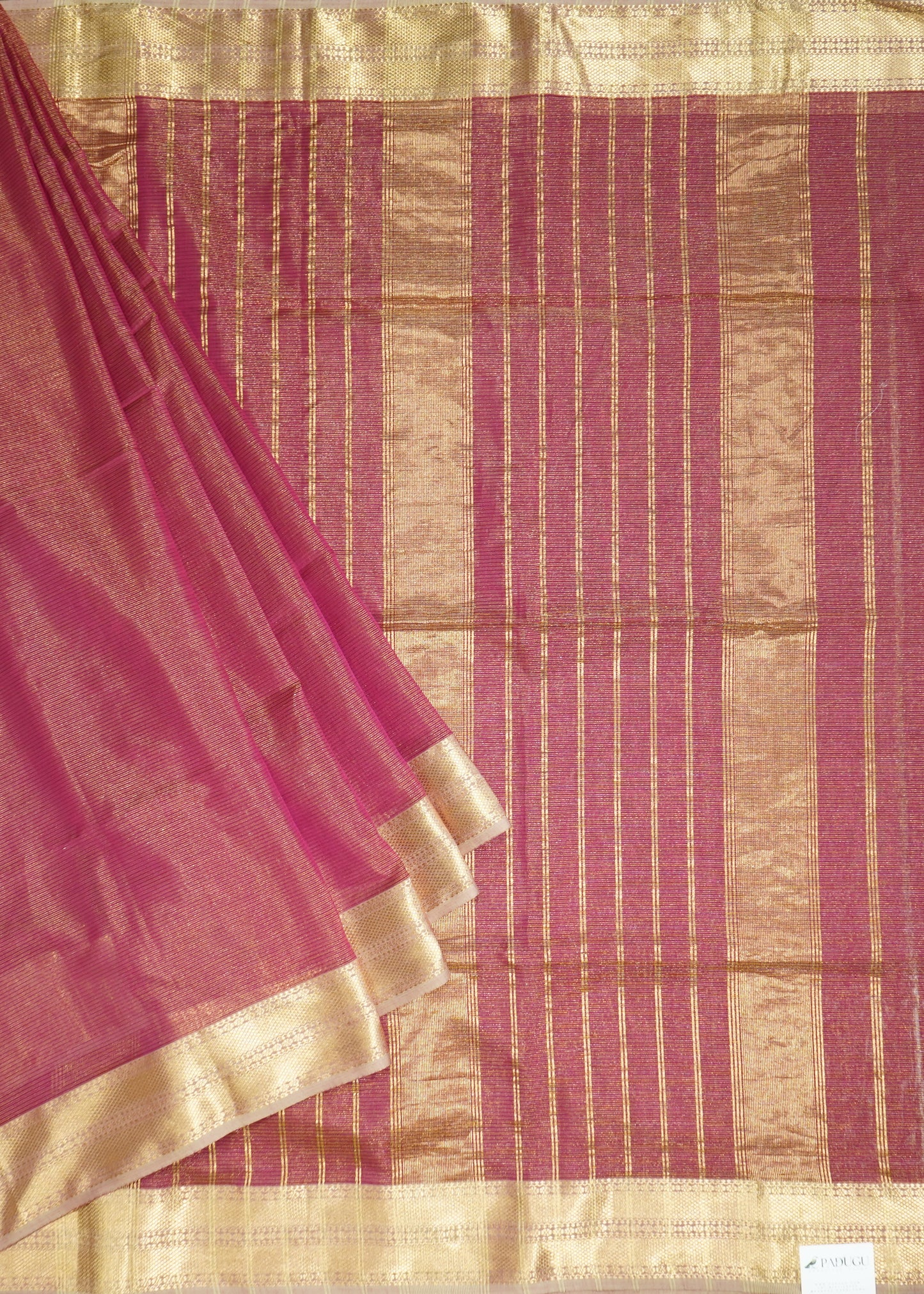Wine Maheshwari Tissue Pure Cotton silk Handloom Saree