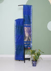 Blue Maheshwari Tissue Pallu Pure Cotton silk Handloom Saree