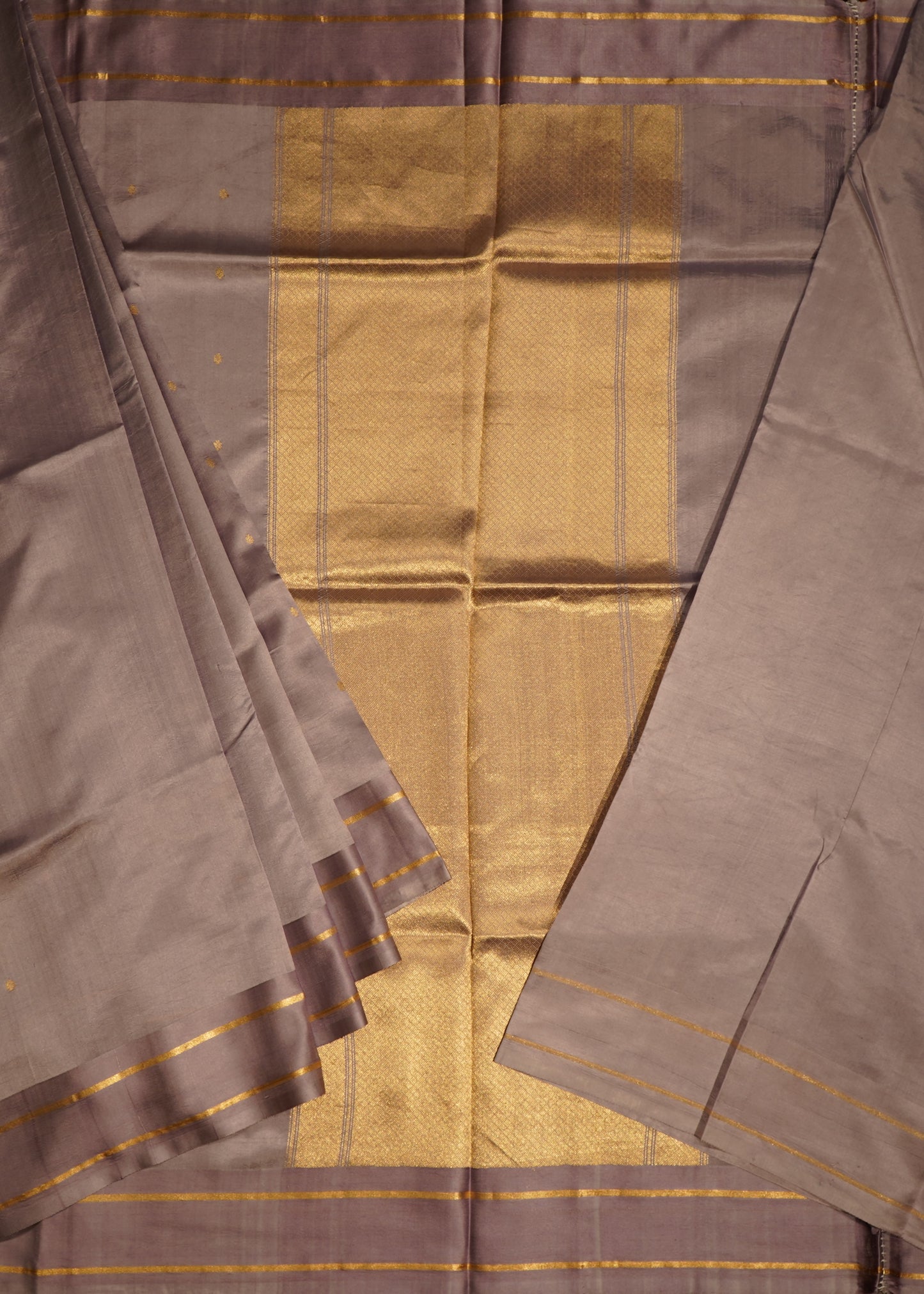 Lavender Banaras Iktara Pure Silk Handloom Saree