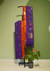 Violet Ponduru All Over Zari Pure Cotton Handloom Saree