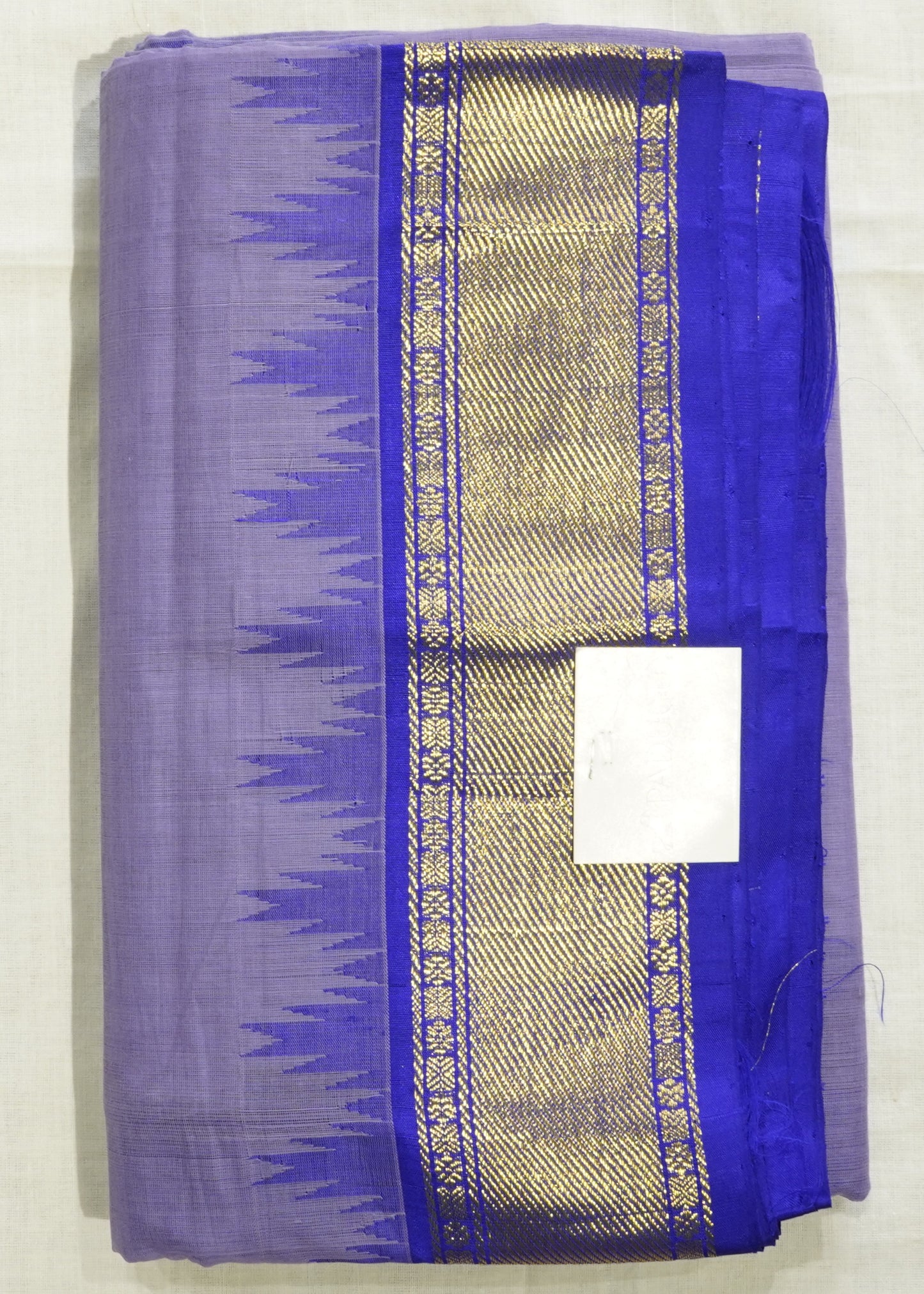 Violet Ponduru Plain Pure Cotton Handloom Saree