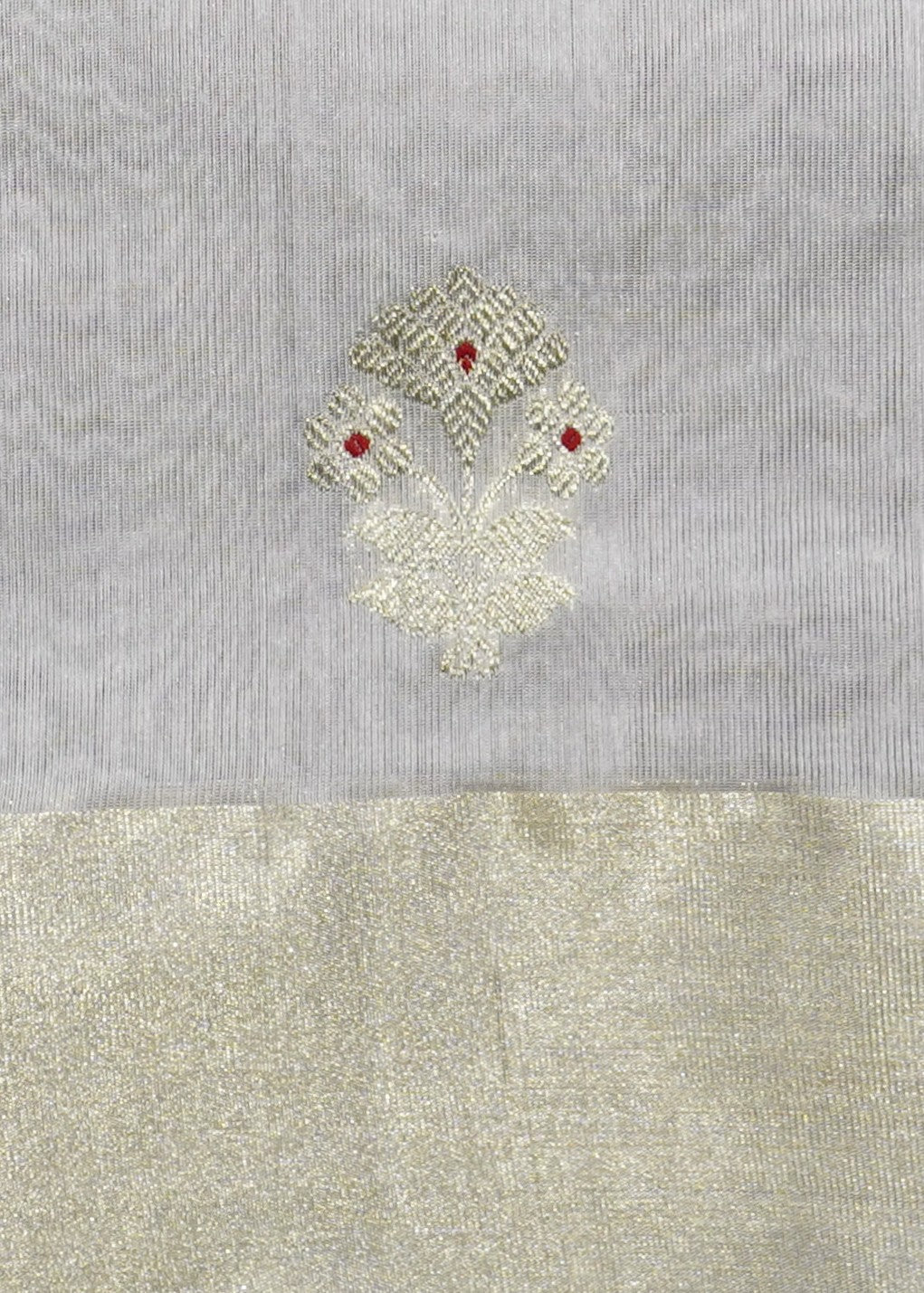 Lavender Chanderi Eknaaliya Zari Buti Pure Silk Handloom Saree
