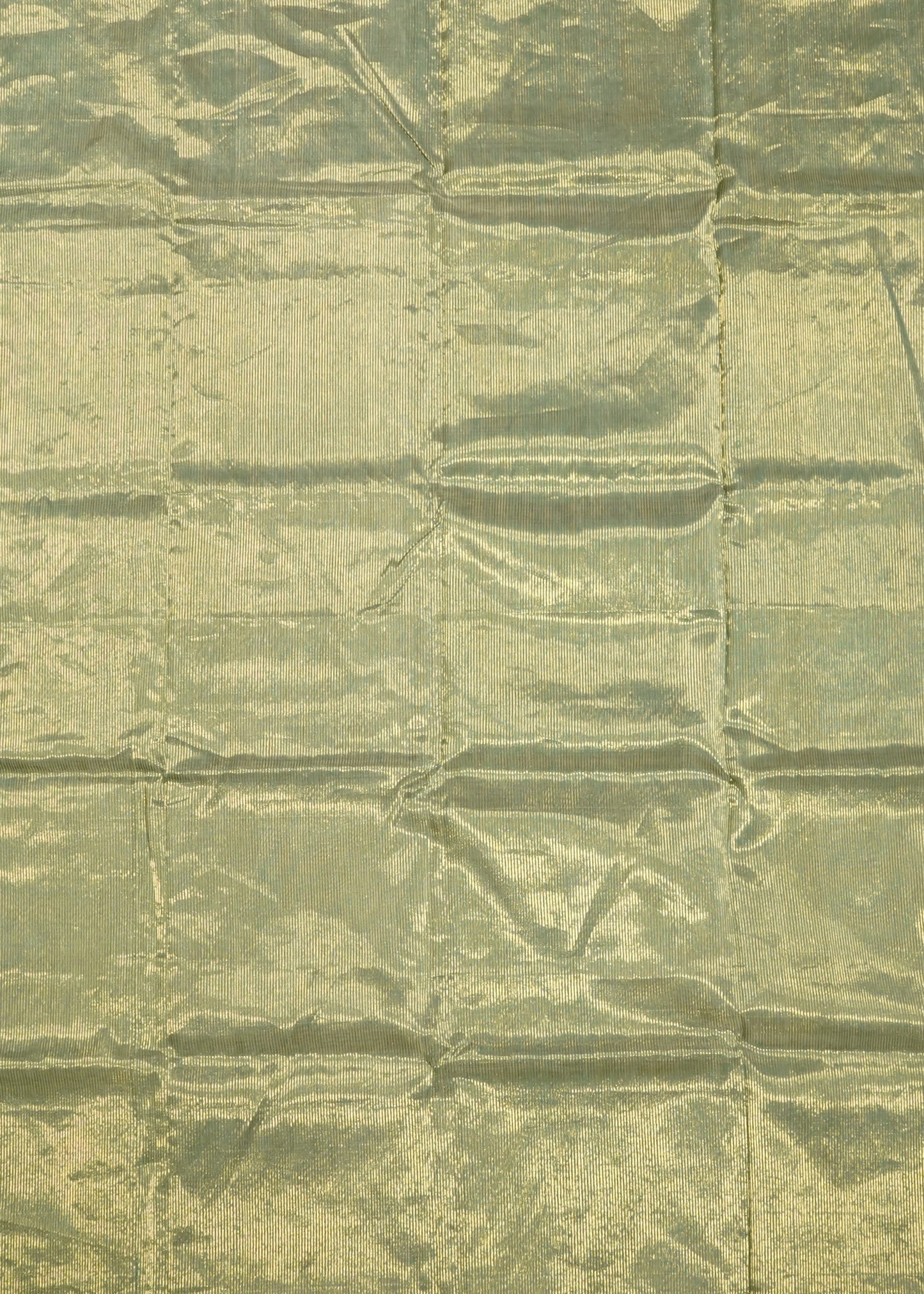 Green Chanderi Zari Strips Pure Tussar Handloom Saree