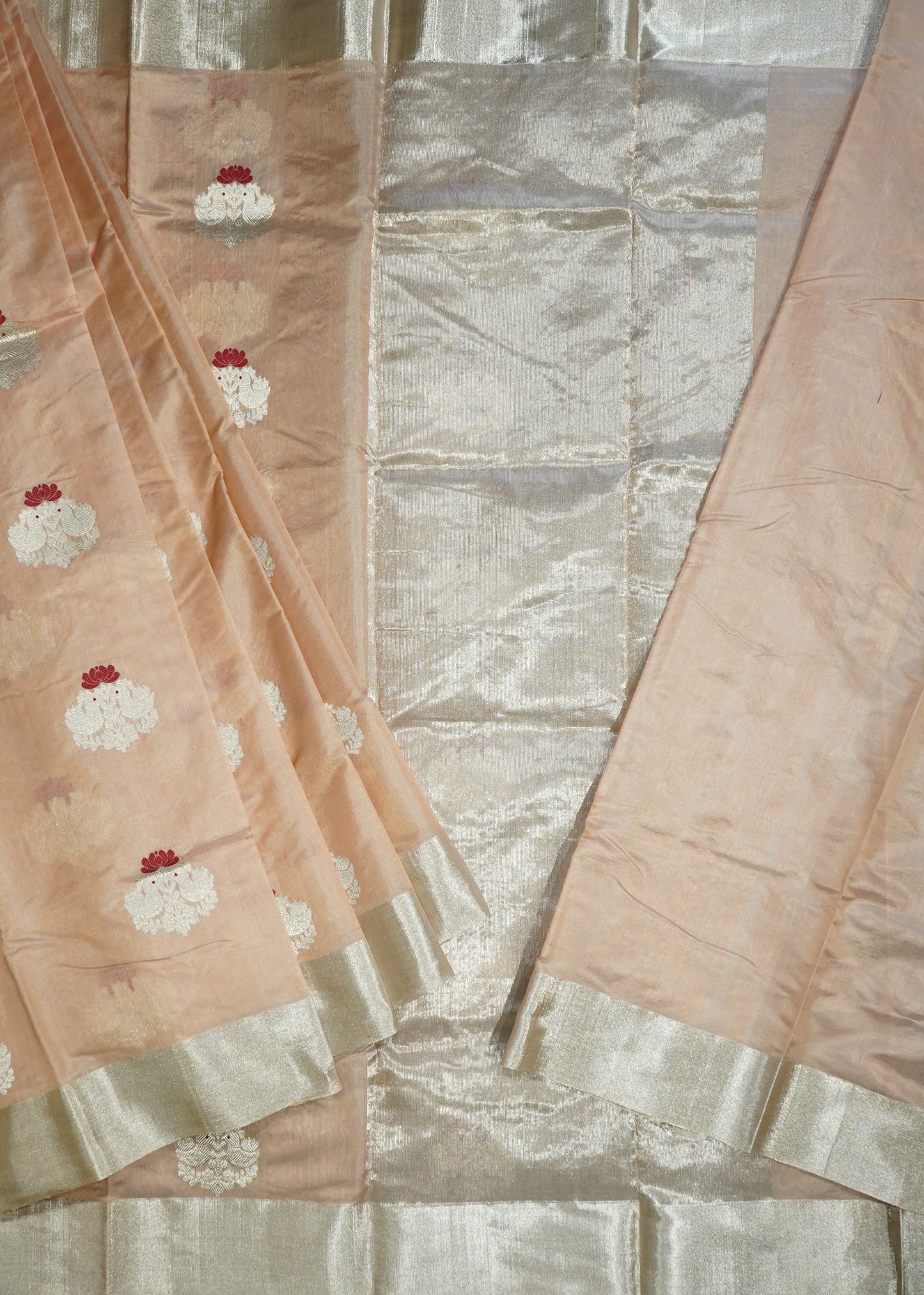 Green Chanderi All Over Zari Pure Silk Handloom Saree