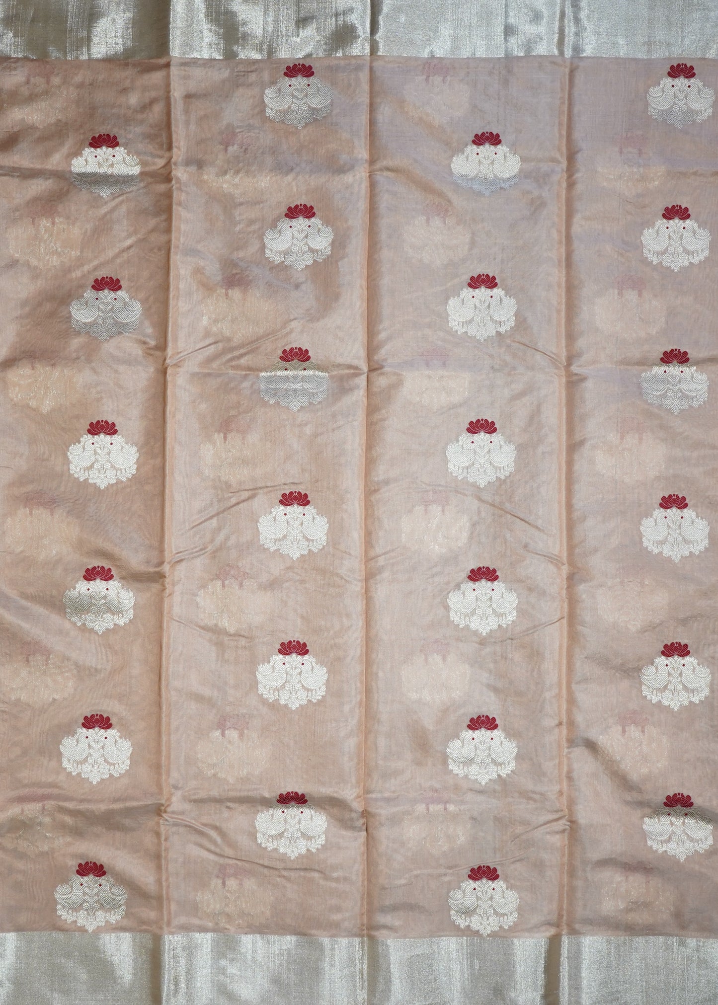 Green Chanderi All Over Zari Pure Silk Handloom Saree
